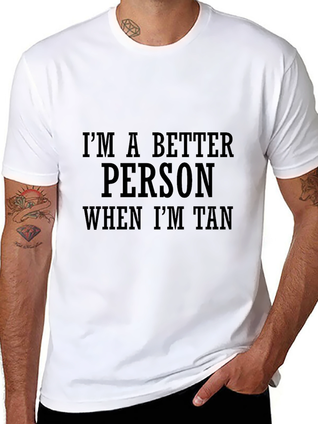 Im a Better Person When Im Tan Graphic Tee