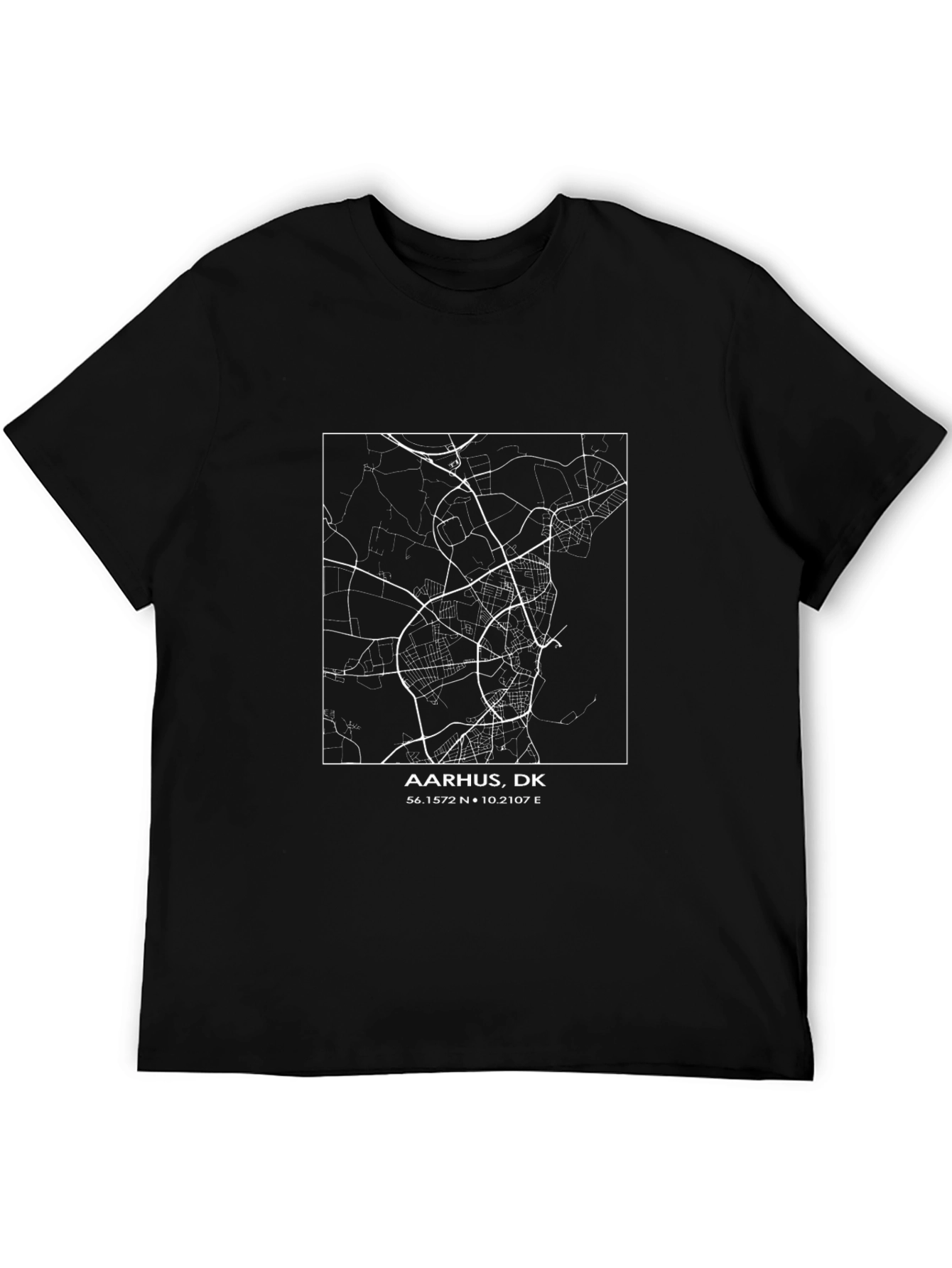 Aarhus Denmark Map T-Shirt