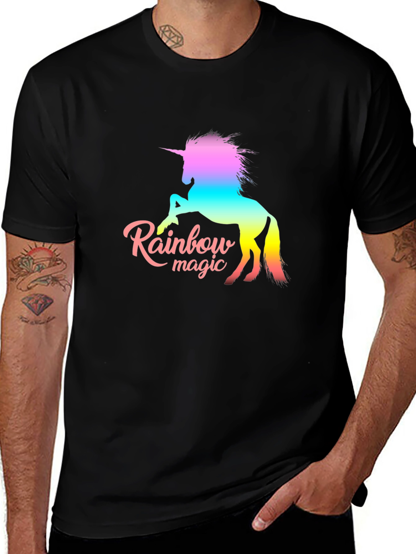 Rainbow Unicorn Graphic T-Shirt
