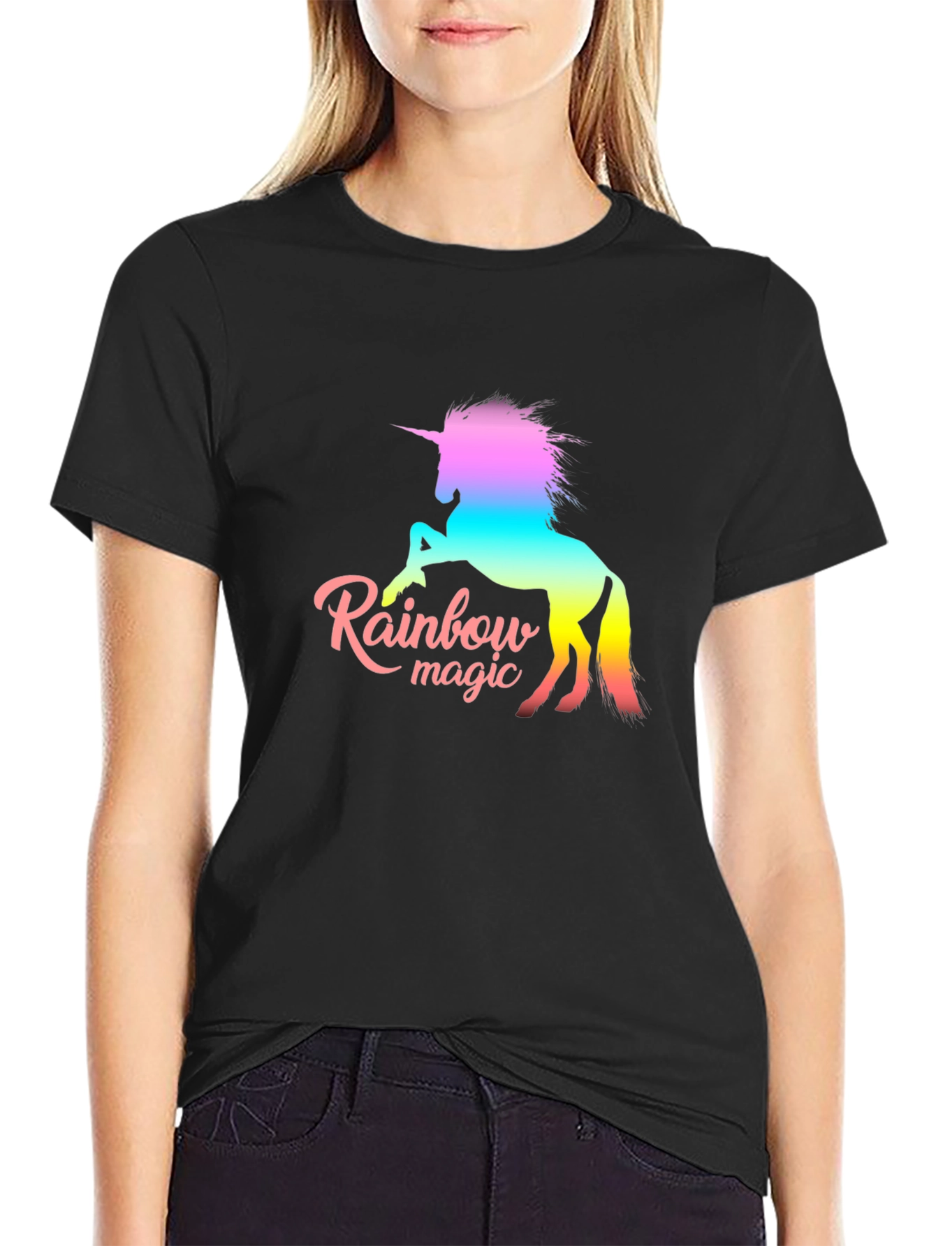 Rainbow Unicorn Graphic T-Shirt
