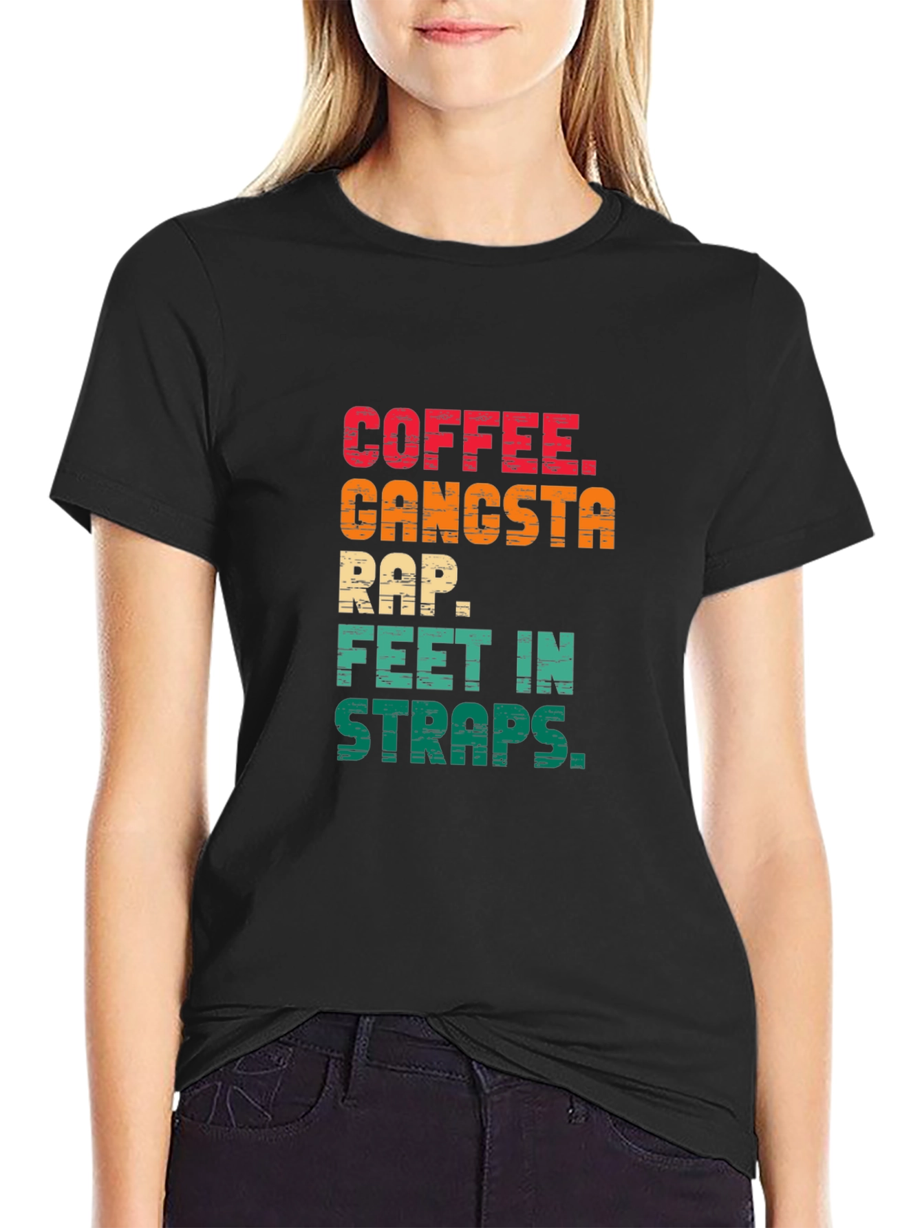 Coffee Gangsta Rap Graphic T-Shirt