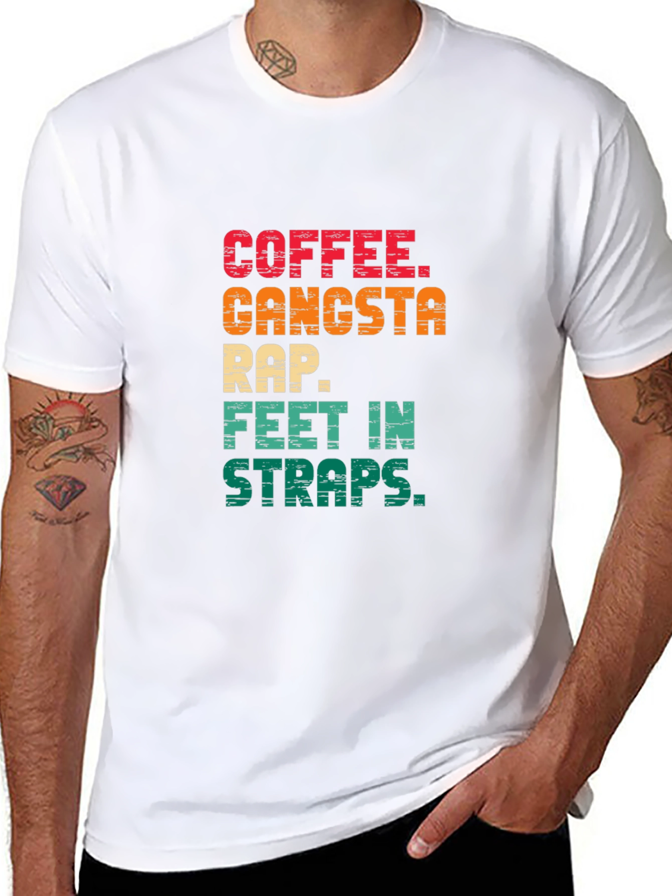 Coffee Gangsta Rap Graphic T-Shirt