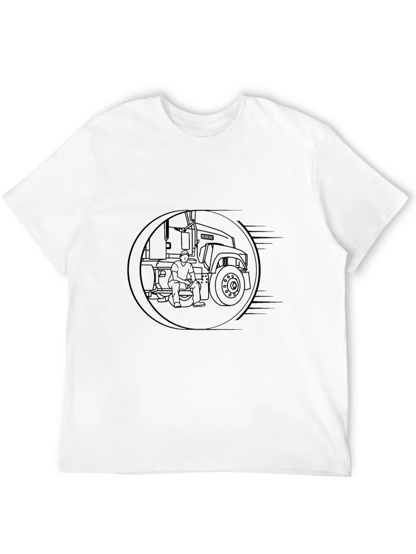 Trucker Graphic Tee - Black