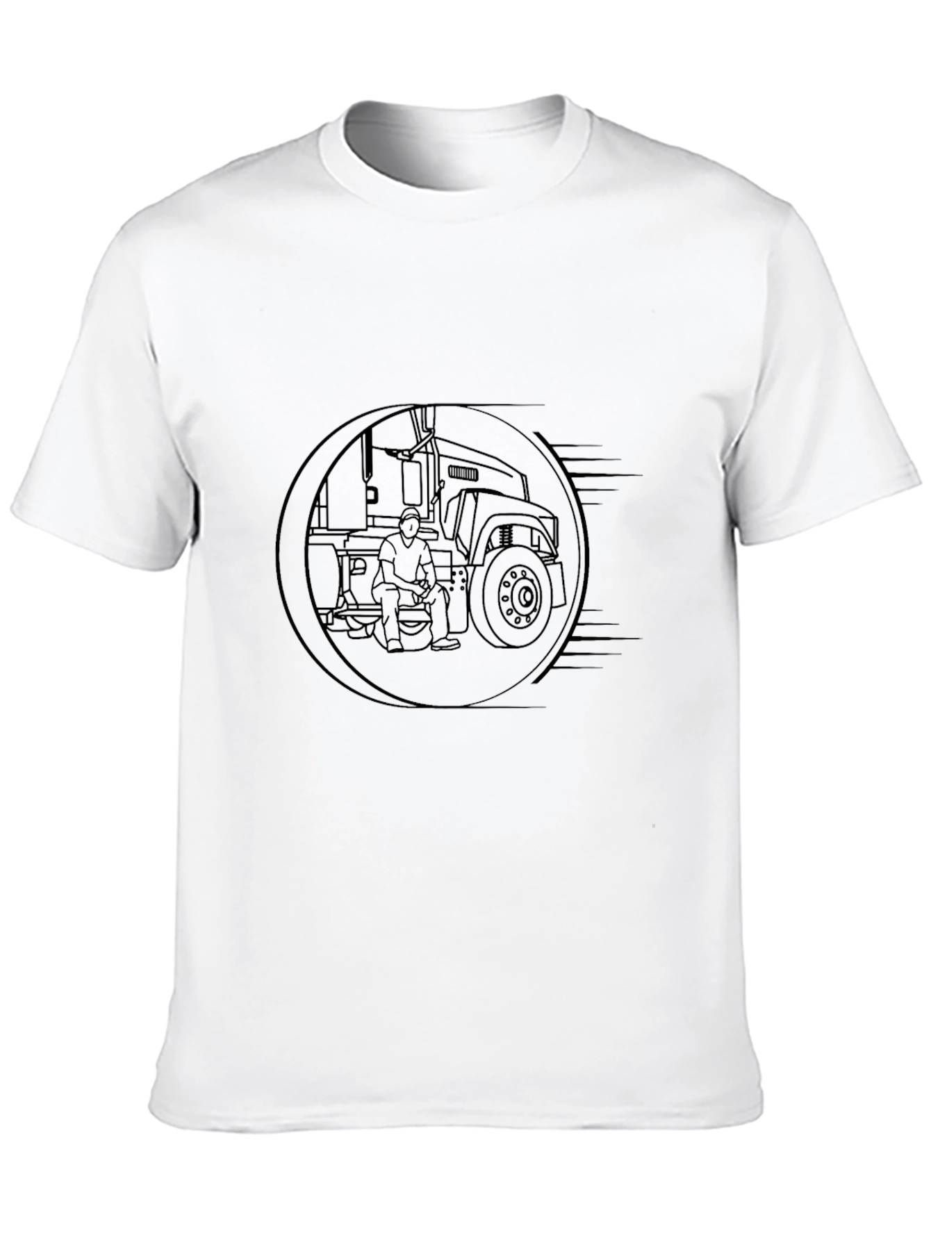 Trucker Graphic Tee - Black
