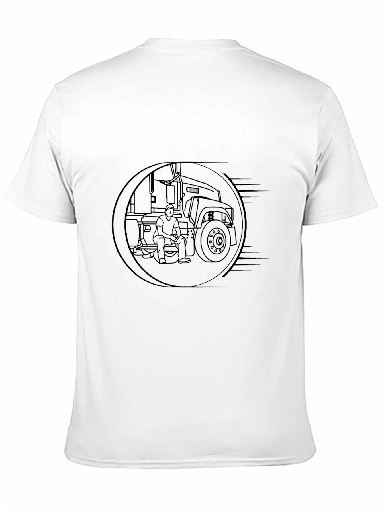 Trucker Graphic Tee - Black