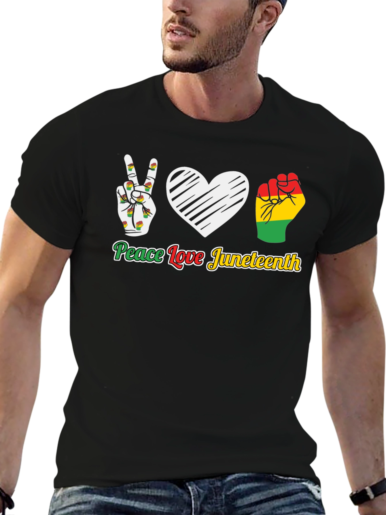 Juneteenth Peace Love T-Shirt - Celebrate Freedom