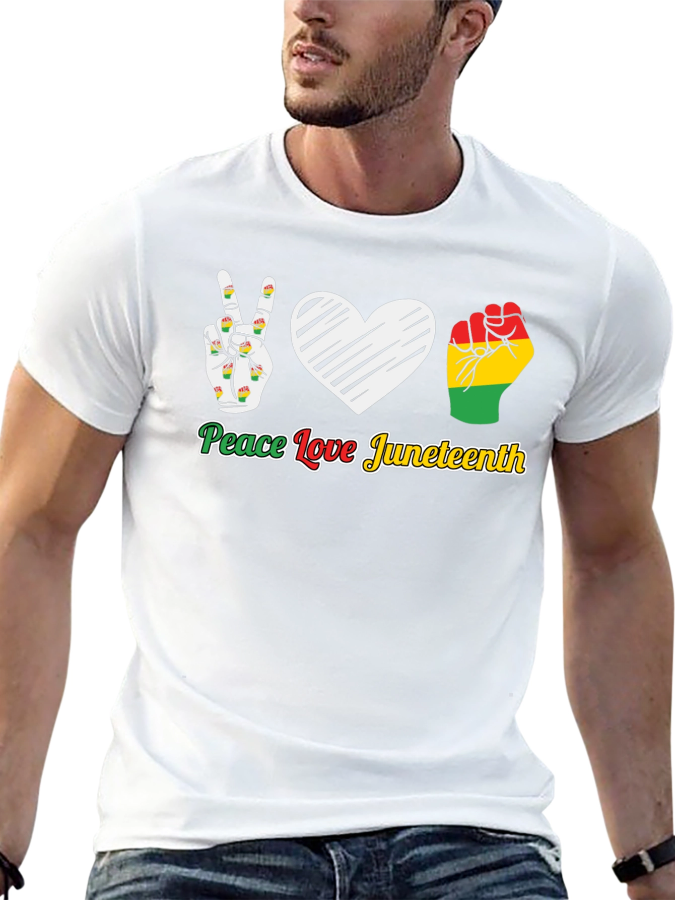 Juneteenth Peace Love T-Shirt - Celebrate Freedom