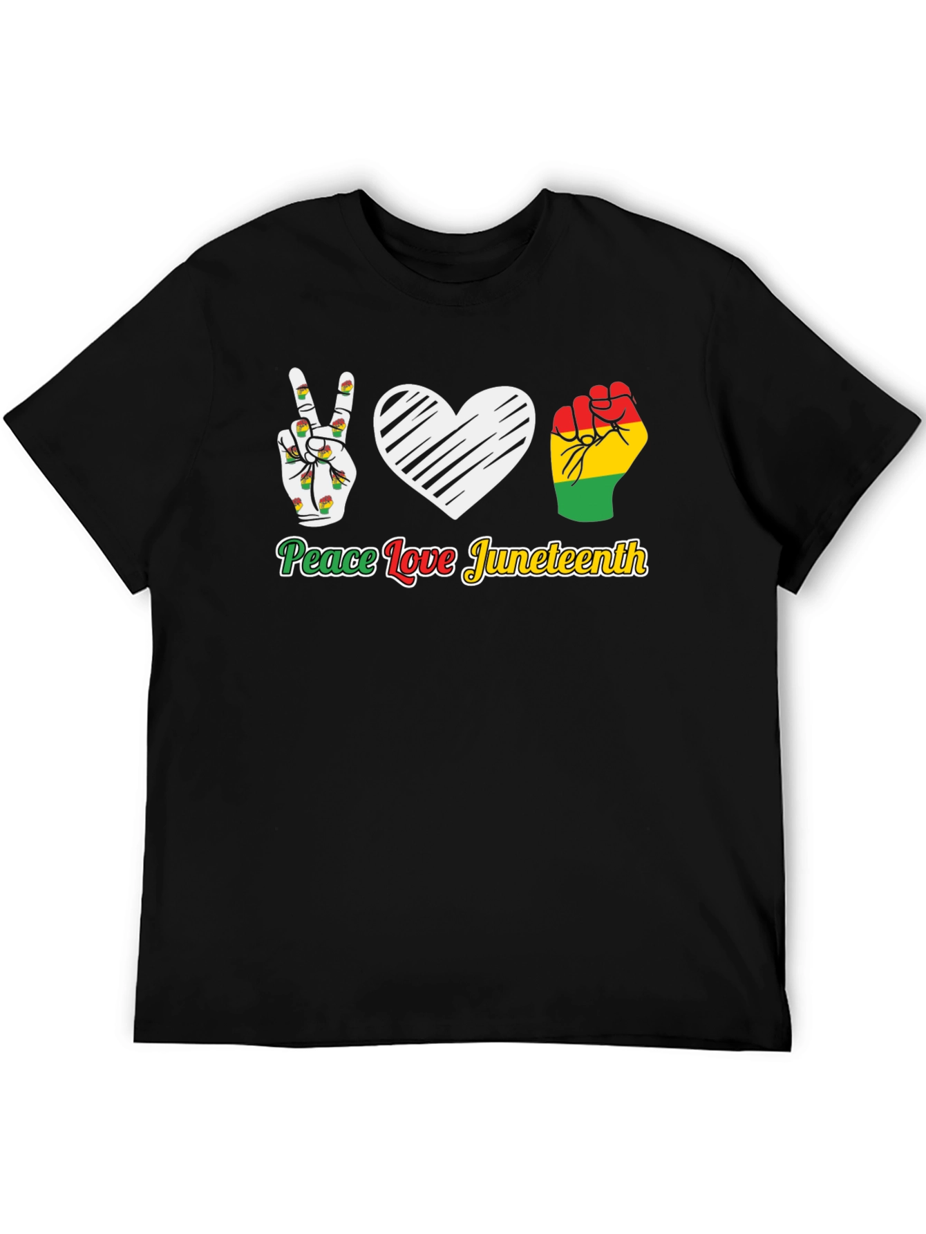Juneteenth Peace Love T-Shirt - Celebrate Freedom