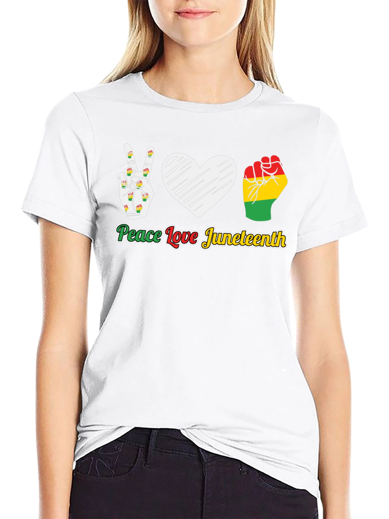 Juneteenth Peace Love T-Shirt - Celebrate Freedom