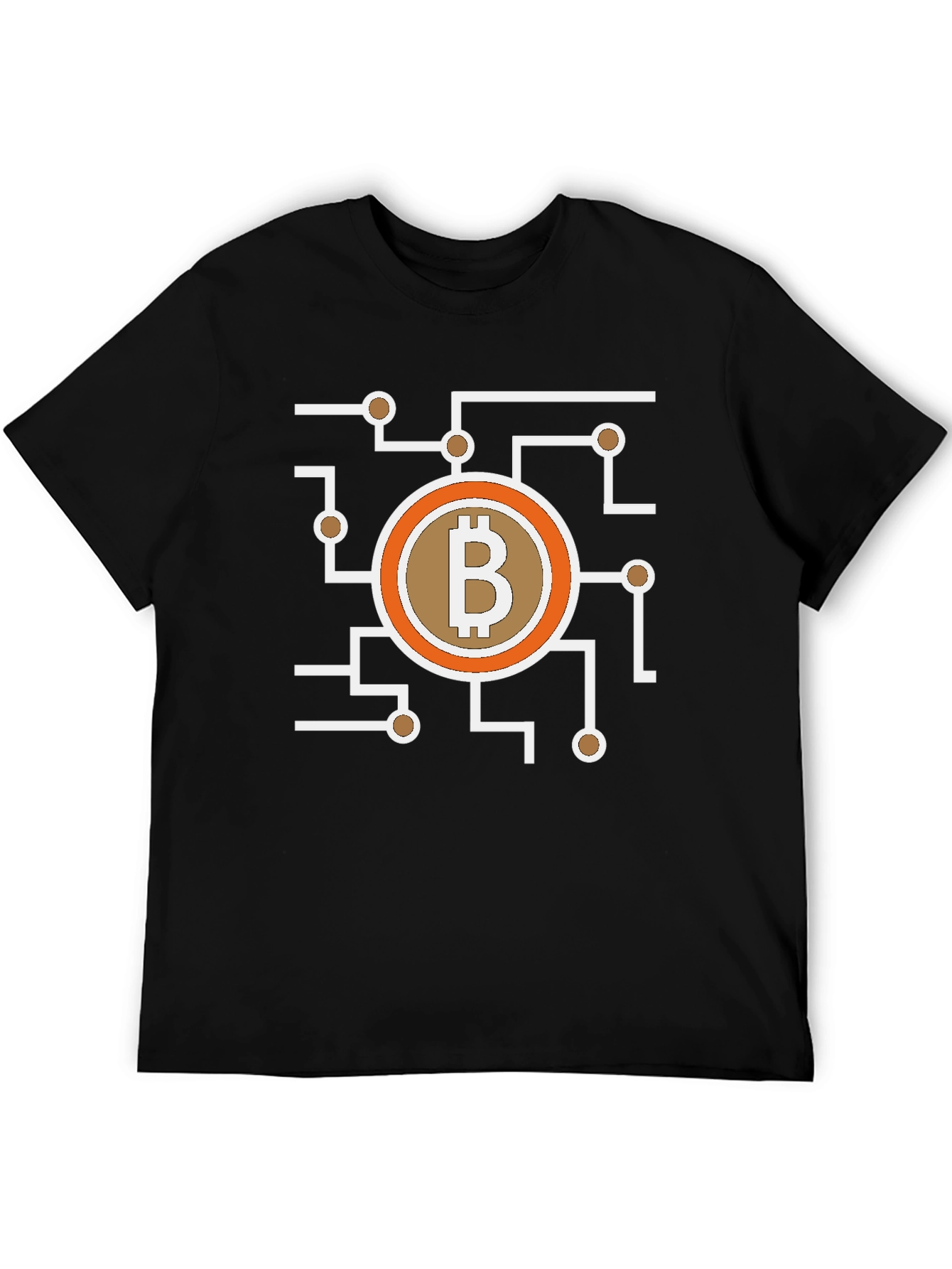 Bitcoin Circuit Graphic Tee - Crypto Currency Shirt