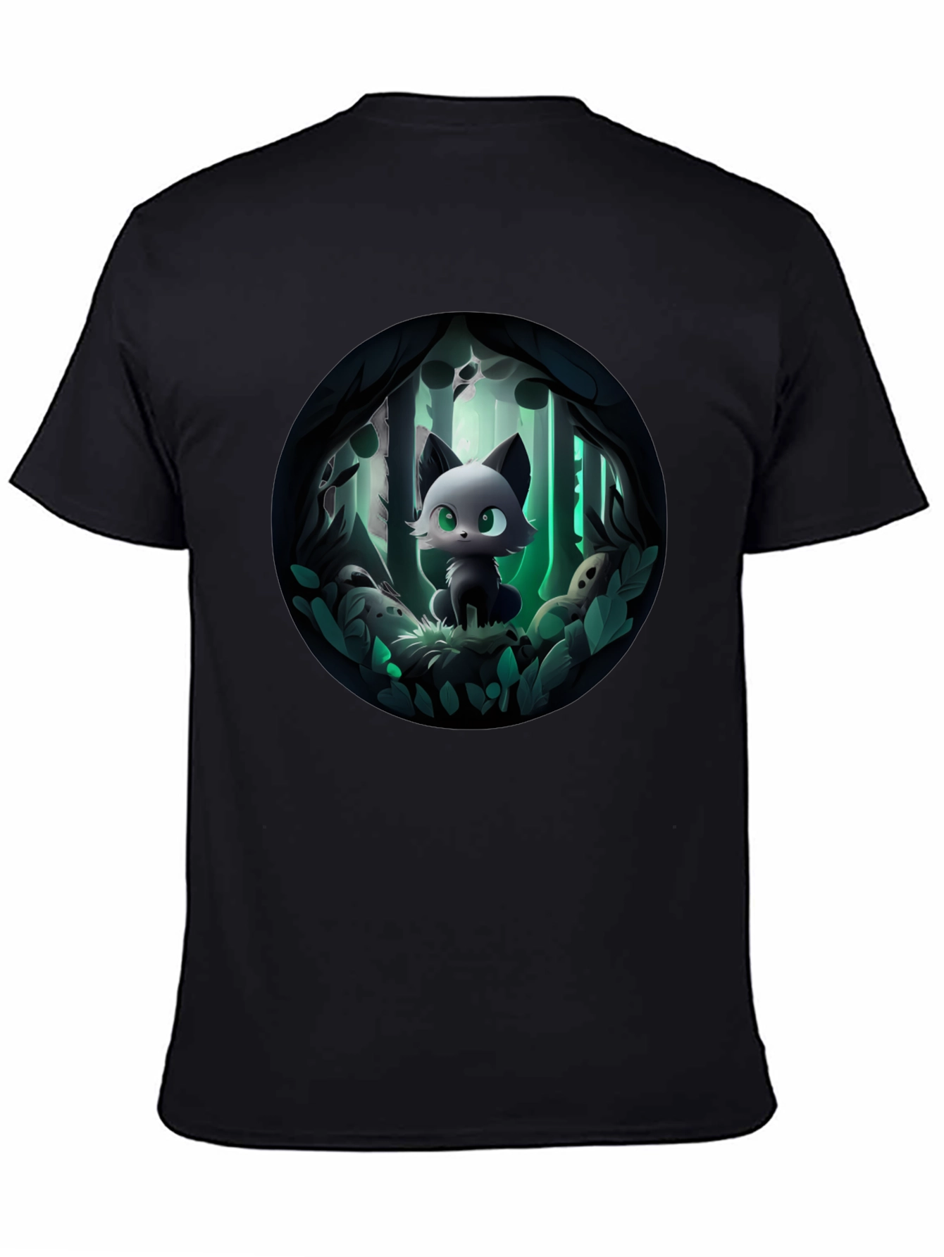 Cartoon Cat Forest T-Shirt