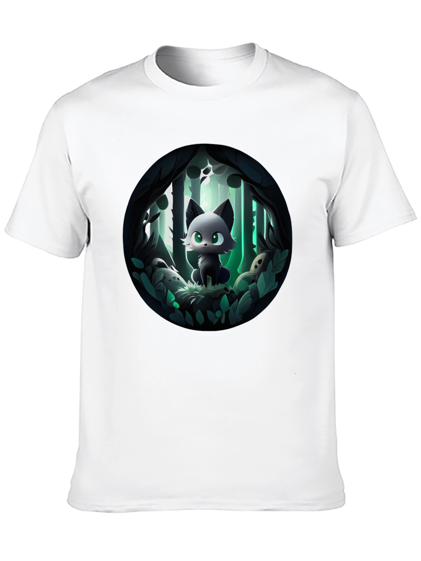 Cartoon Cat Forest T-Shirt