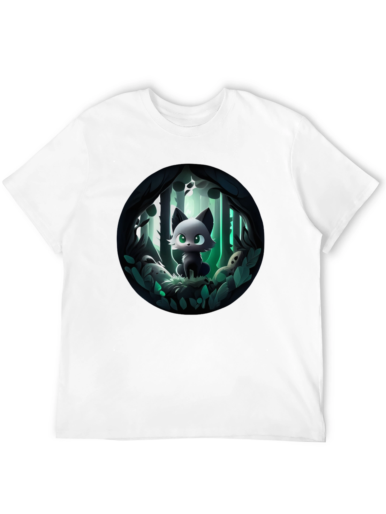Cartoon Cat Forest T-Shirt