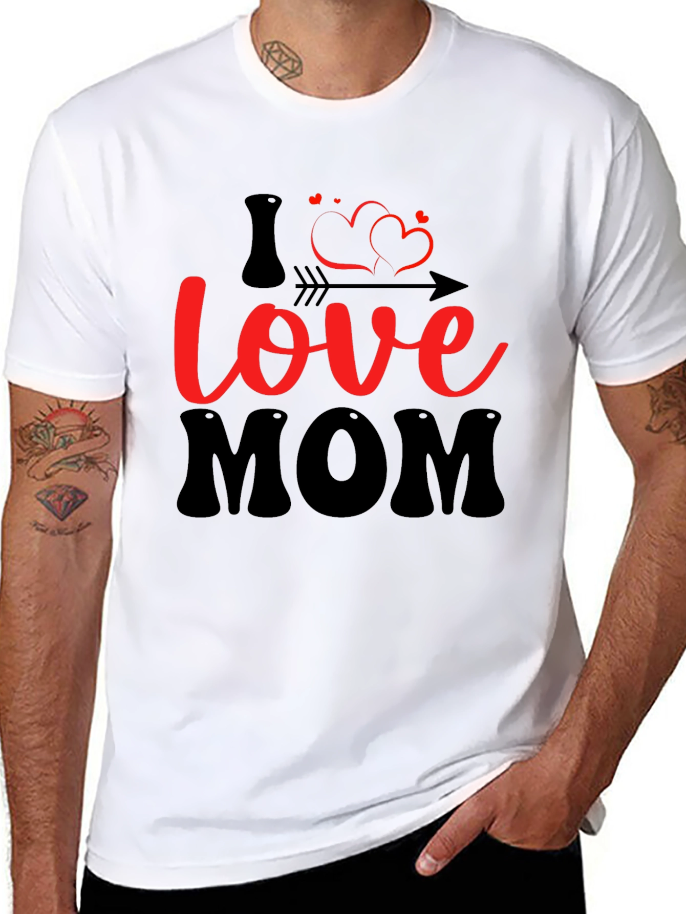 I Love Mom T-Shirt - Stylish Graphic Tee