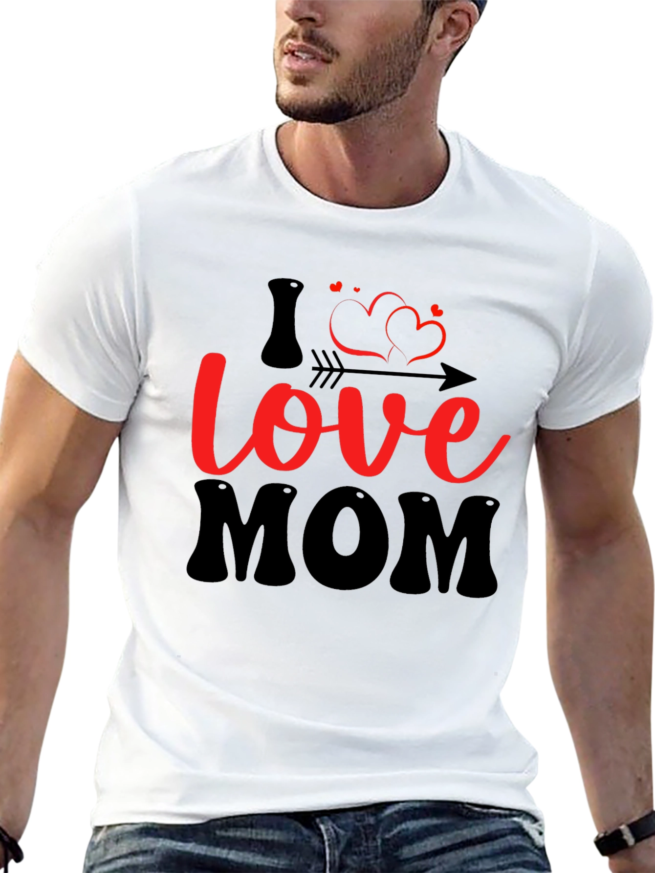 I Love Mom T-Shirt - Stylish Graphic Tee