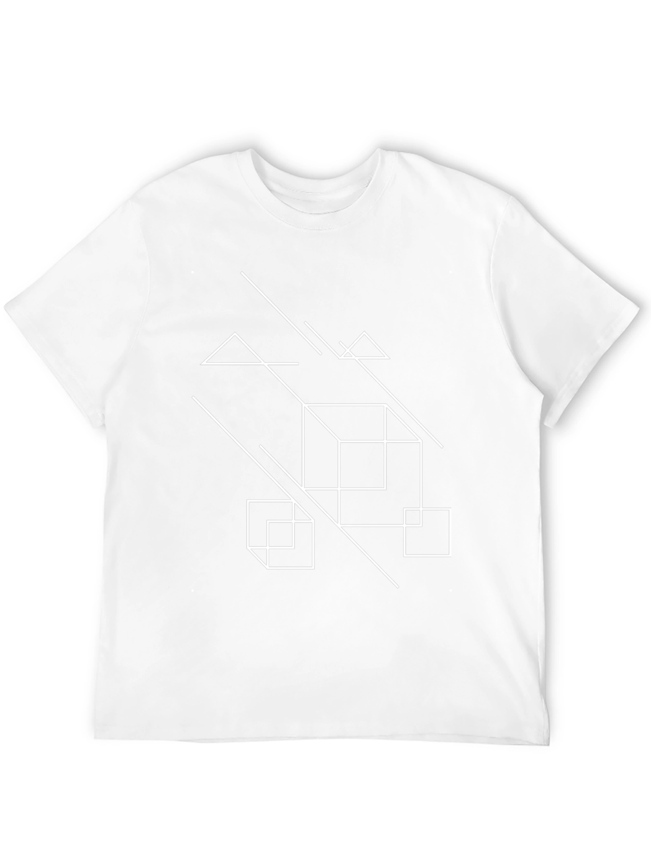 Geometric Graphic Tee - Modern Black T-Shirt