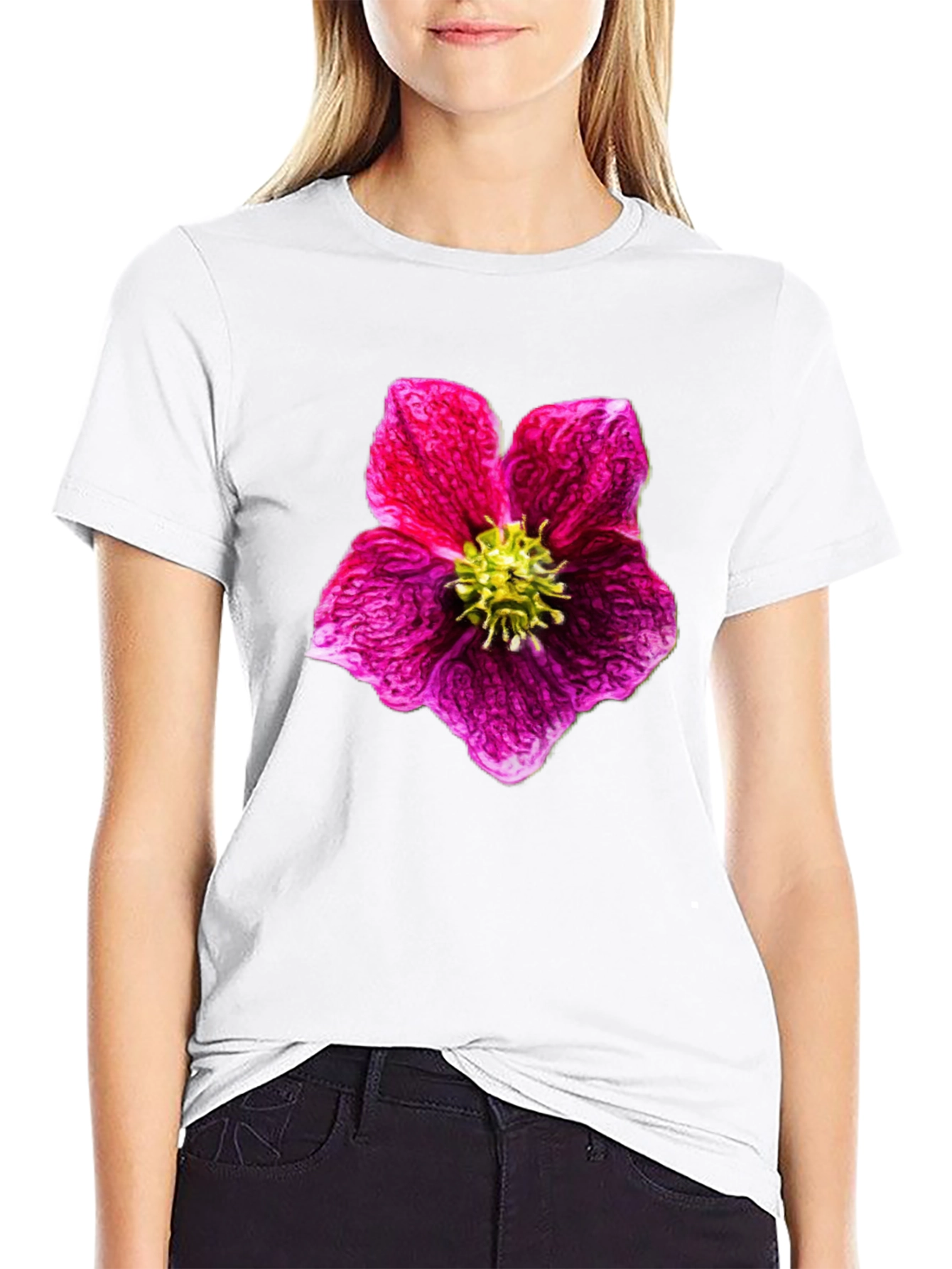Floral Print Crew Neck T-Shirt