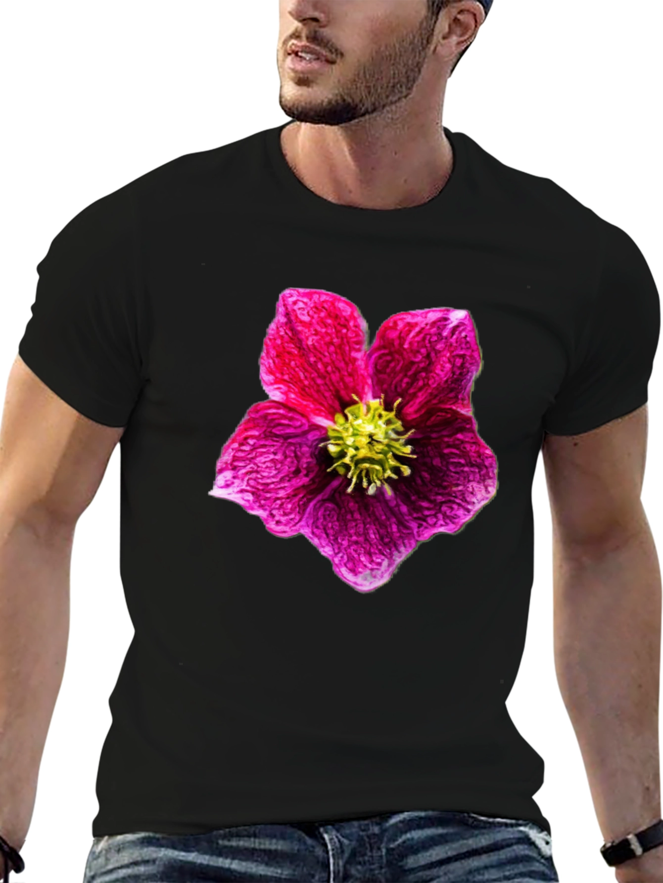 Floral Print Crew Neck T-Shirt