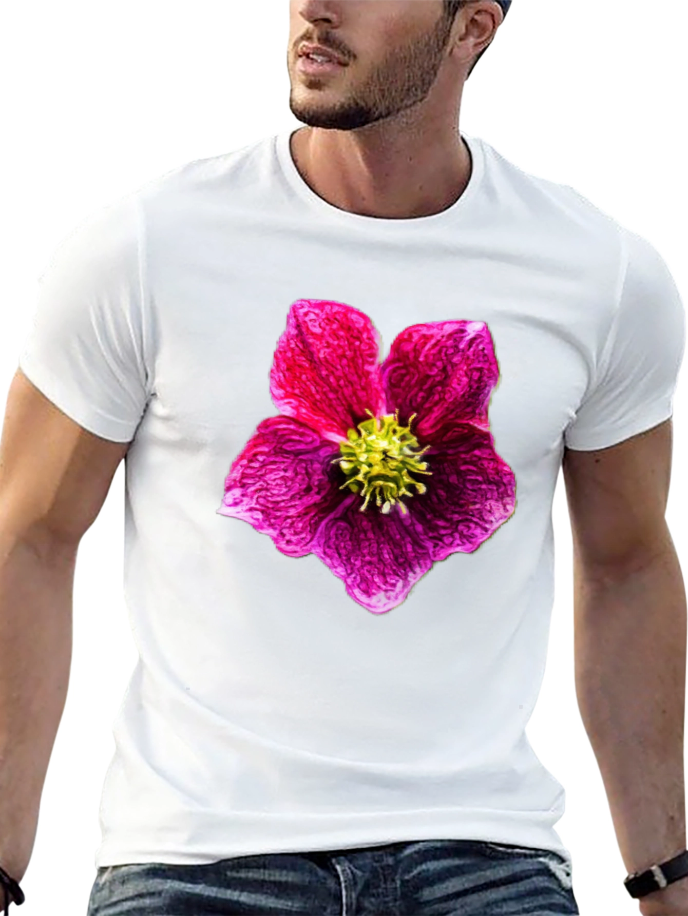 Floral Print Crew Neck T-Shirt