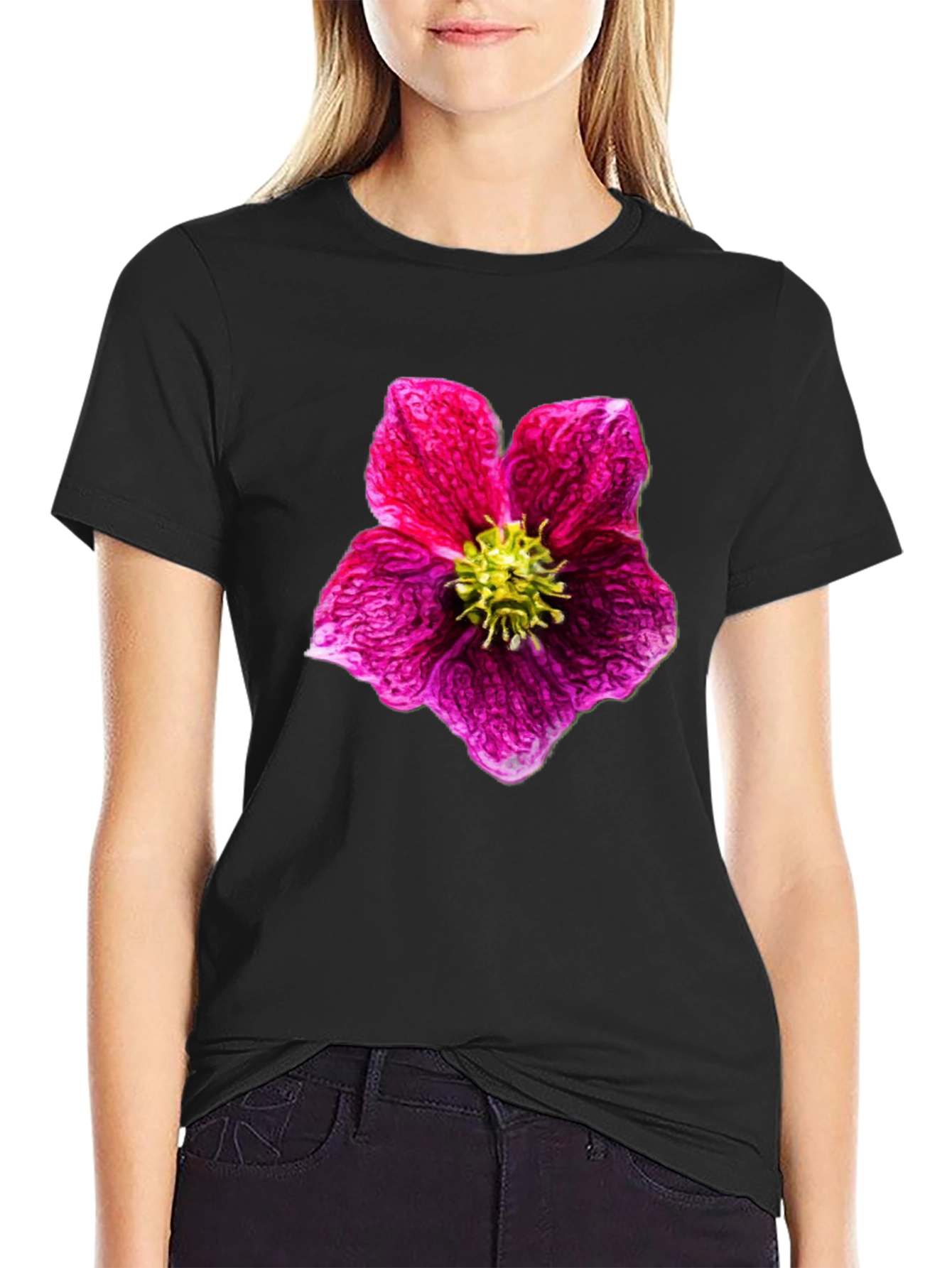 Floral Print Crew Neck T-Shirt