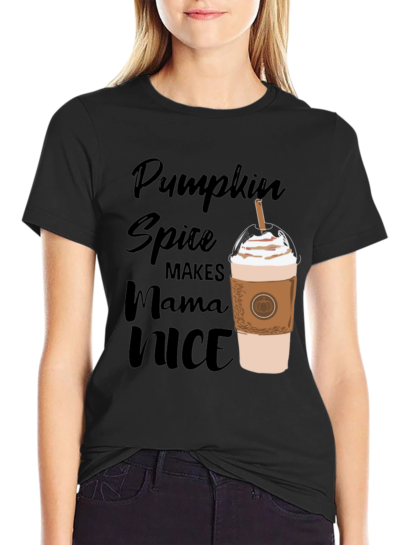 Pumpkin Spice Mama Nice Graphic T-Shirt