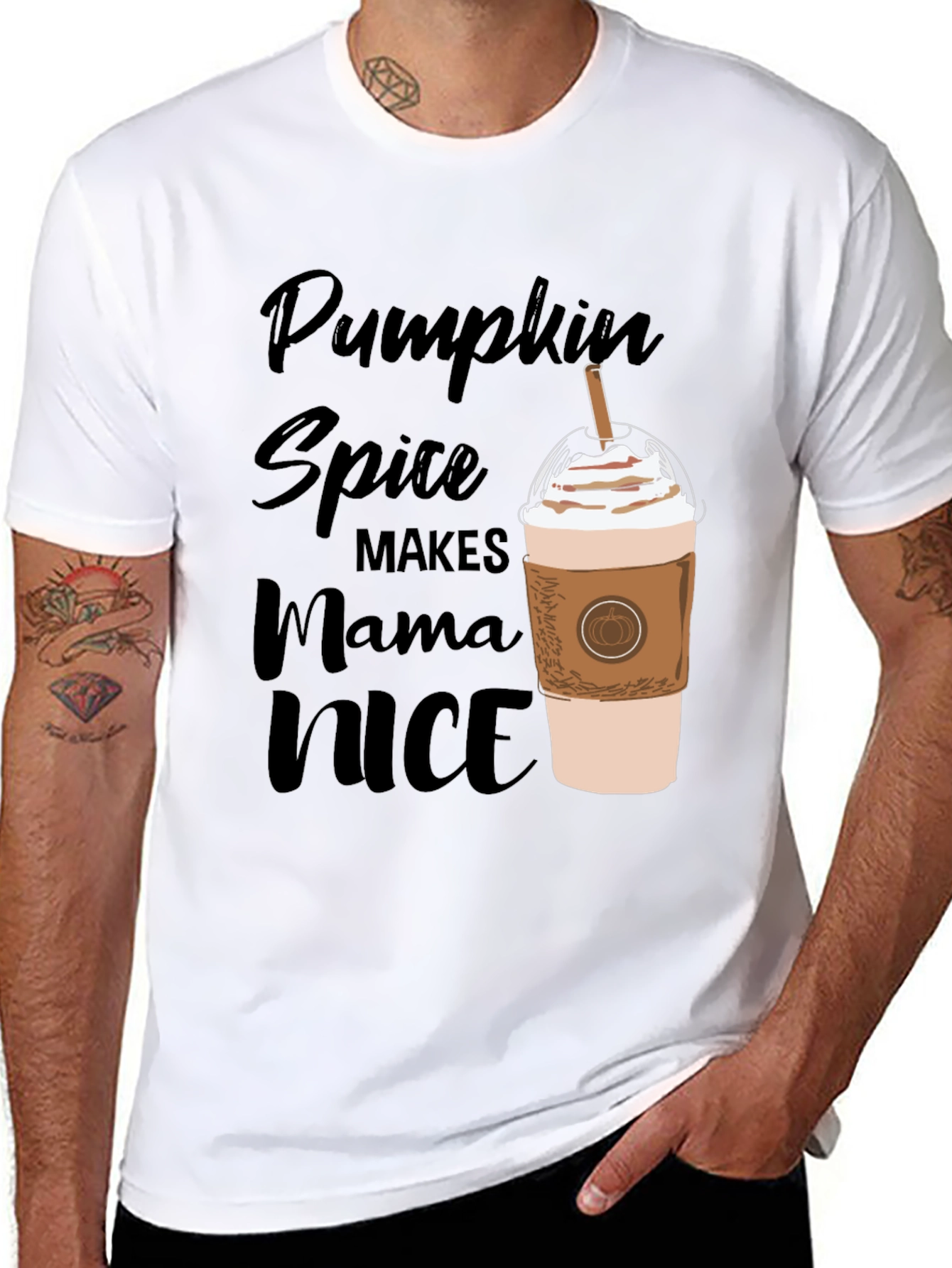 Pumpkin Spice Mama Nice Graphic T-Shirt