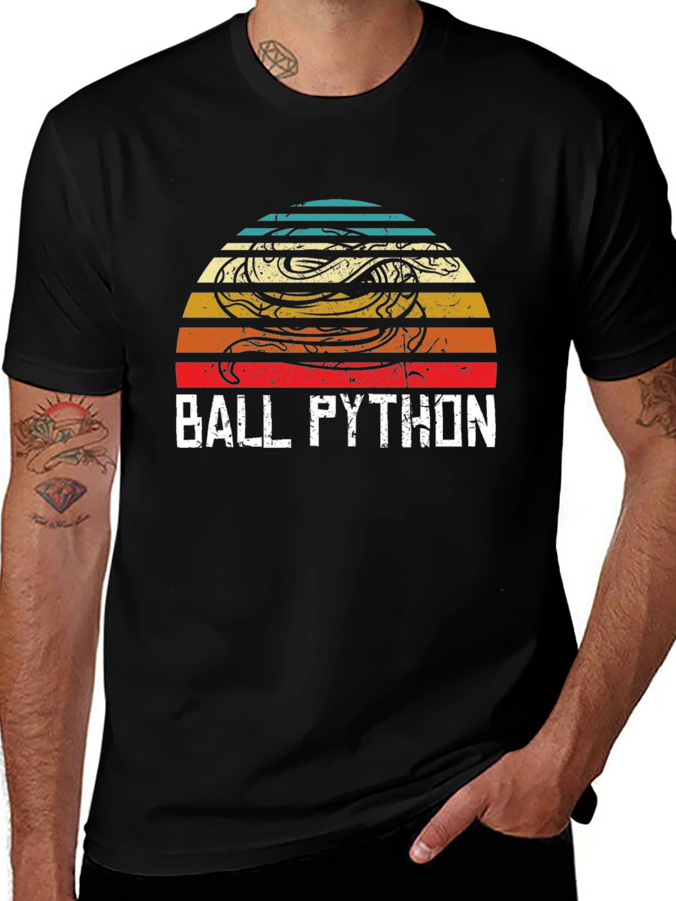 Retro Ball Python Graphic T-Shirt