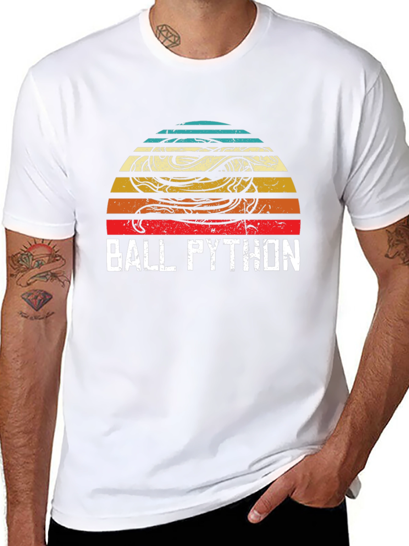 Retro Ball Python Graphic T-Shirt