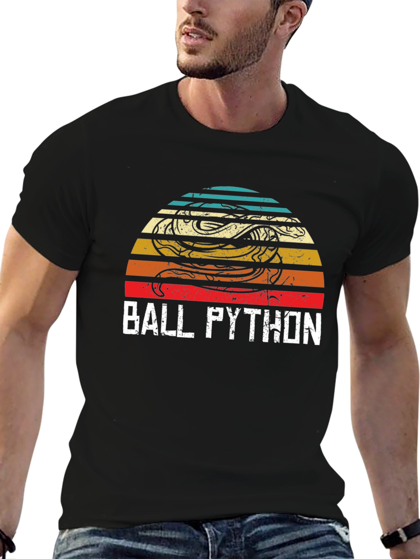 Retro Ball Python Graphic T-Shirt