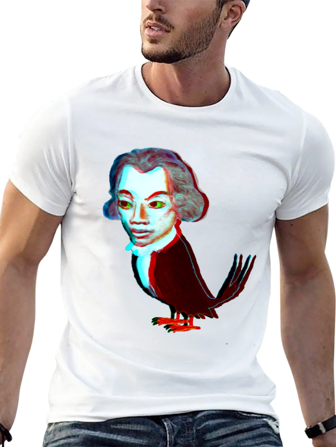 Man-Bird Graphic Tee - Black T-Shirt