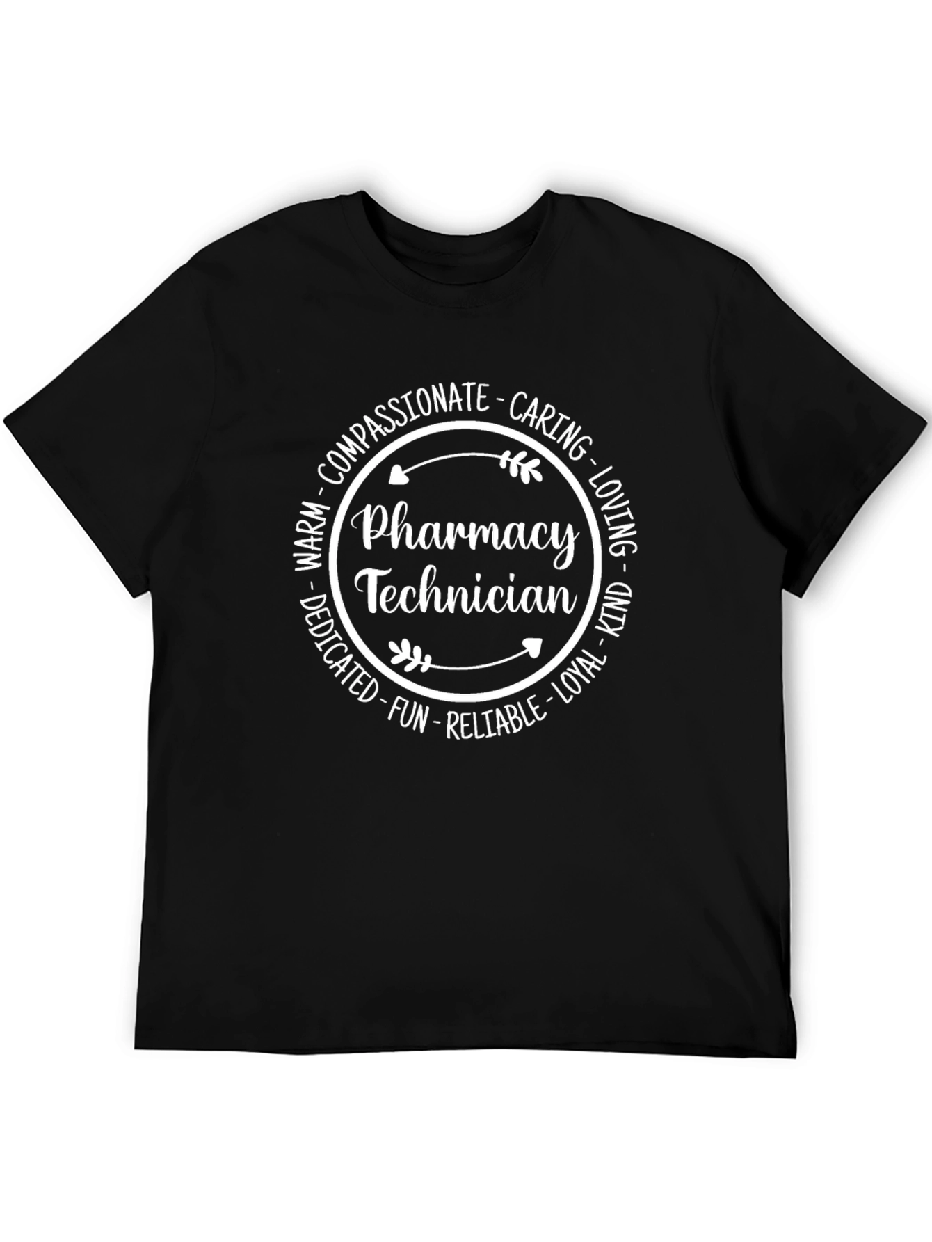 Pharmacy Technician Black Graphic T-Shirt