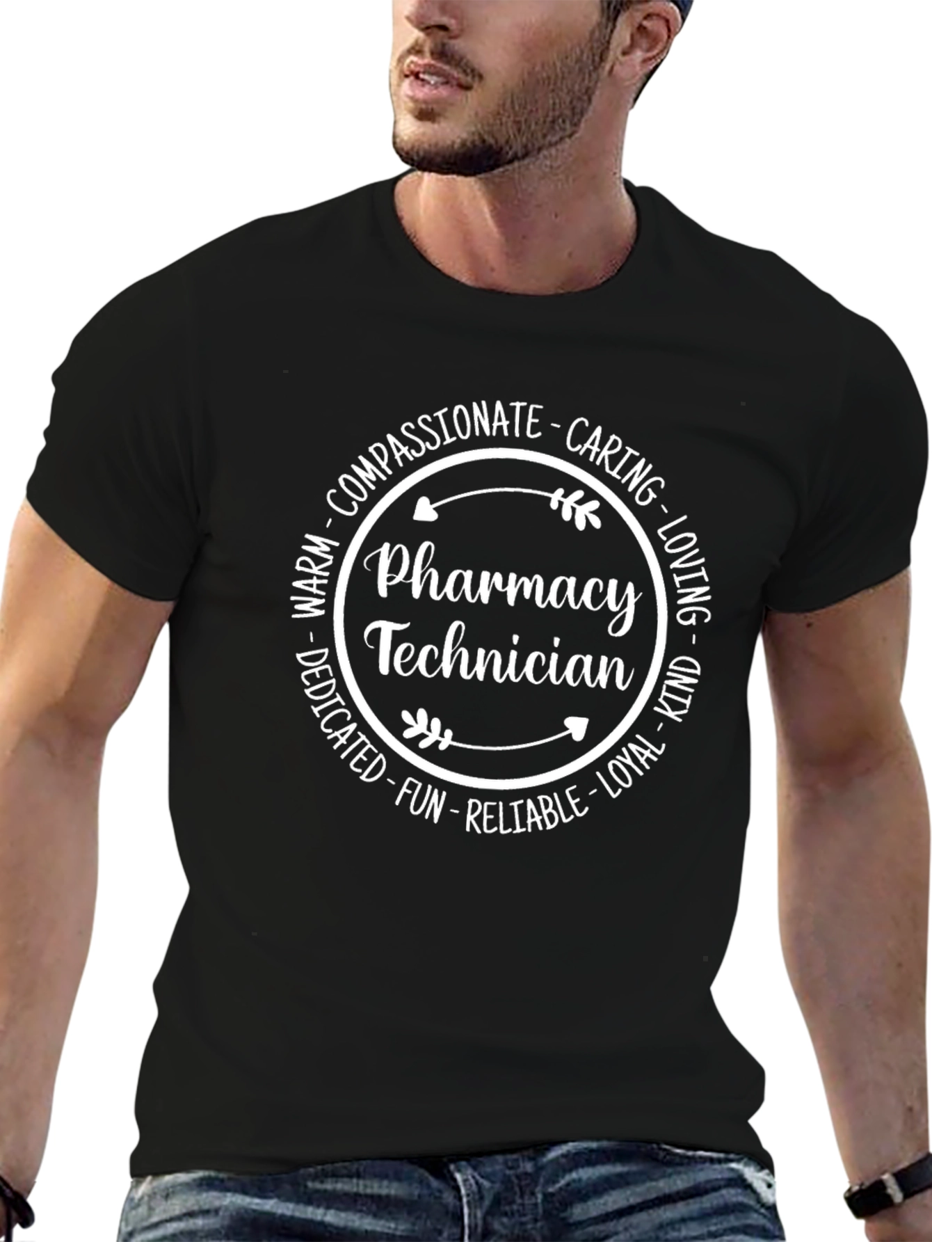 Pharmacy Technician Black Graphic T-Shirt
