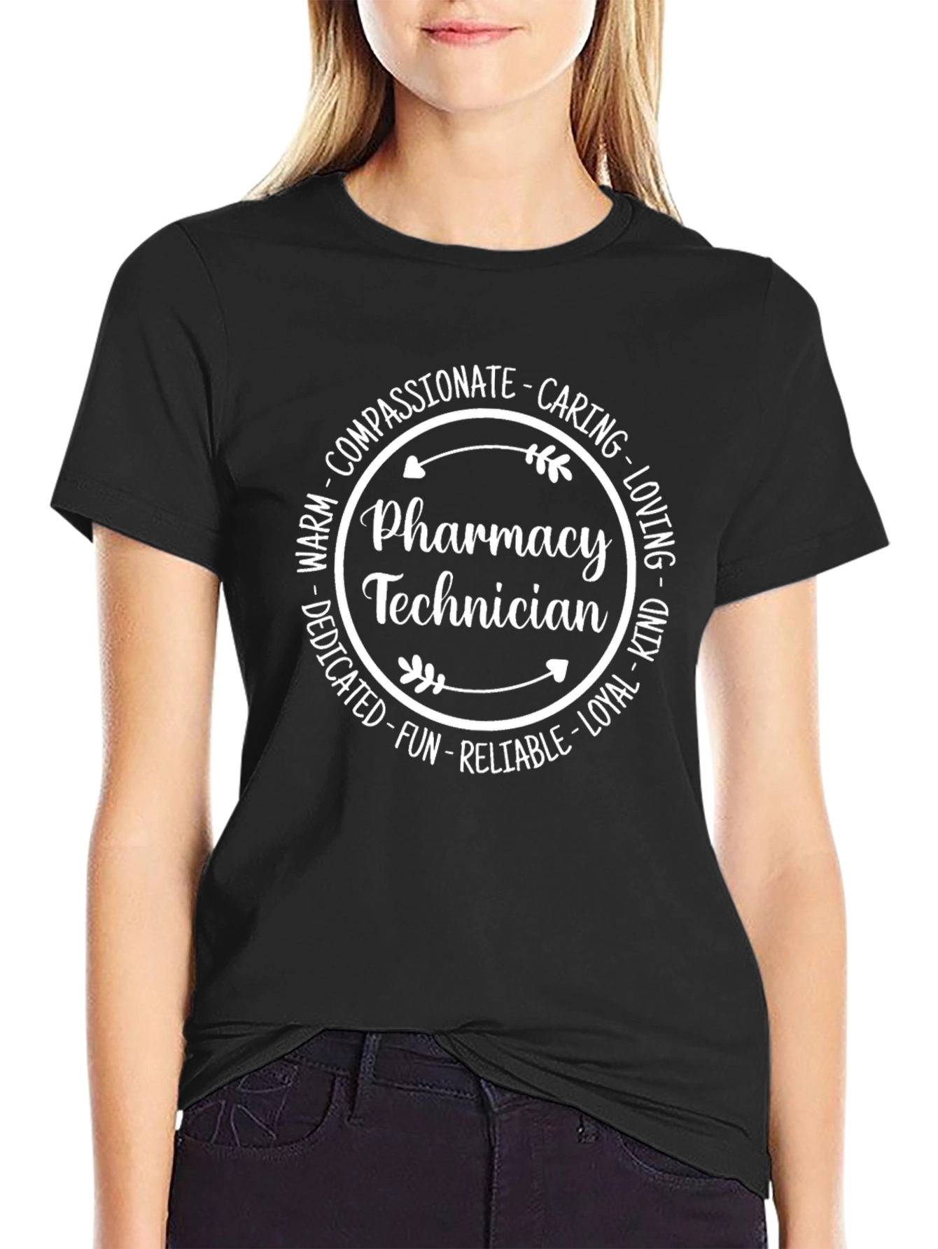 Pharmacy Technician Black Graphic T-Shirt