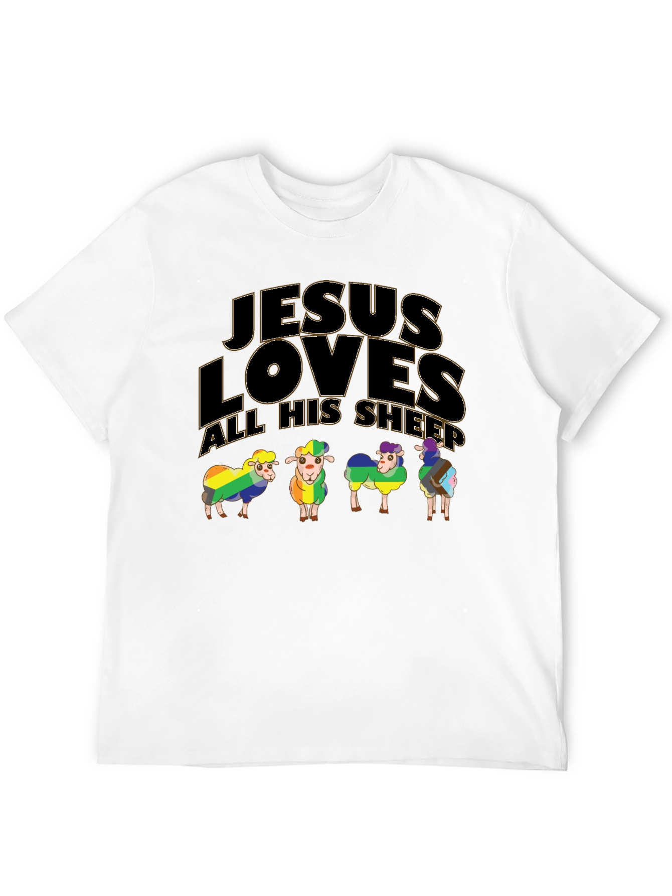 Jesus Loves All His Sheep Pride T-Shirt