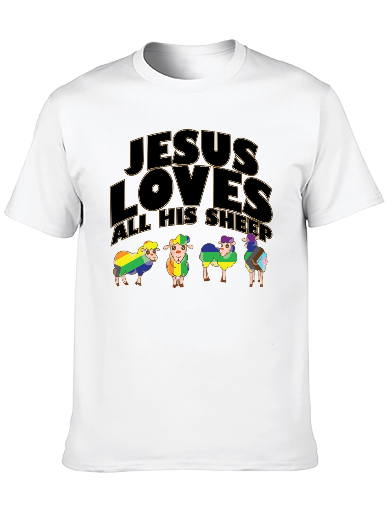 Jesus Loves All His Sheep Pride T-Shirt