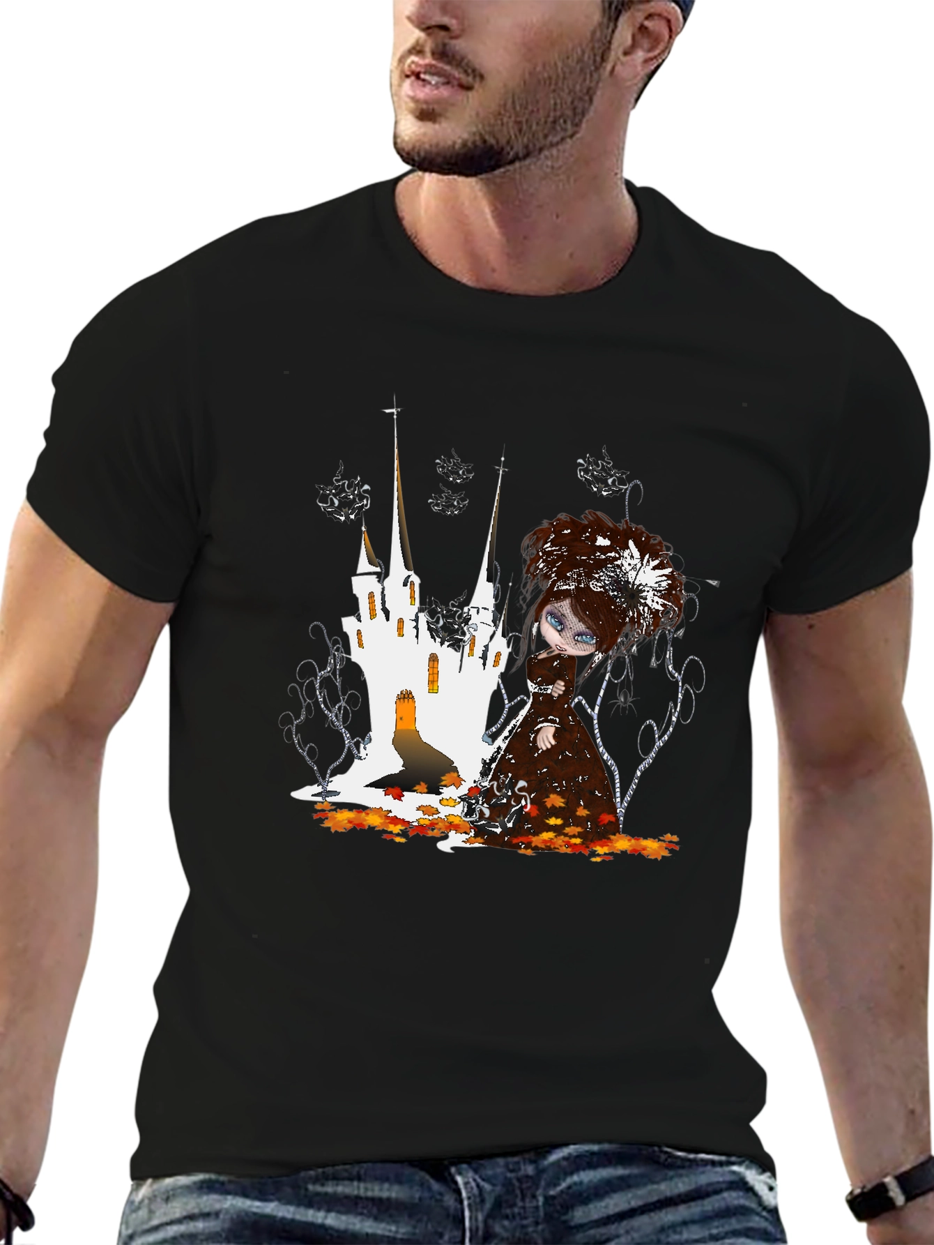 Gothic Doll Castle Graphic T-Shirt