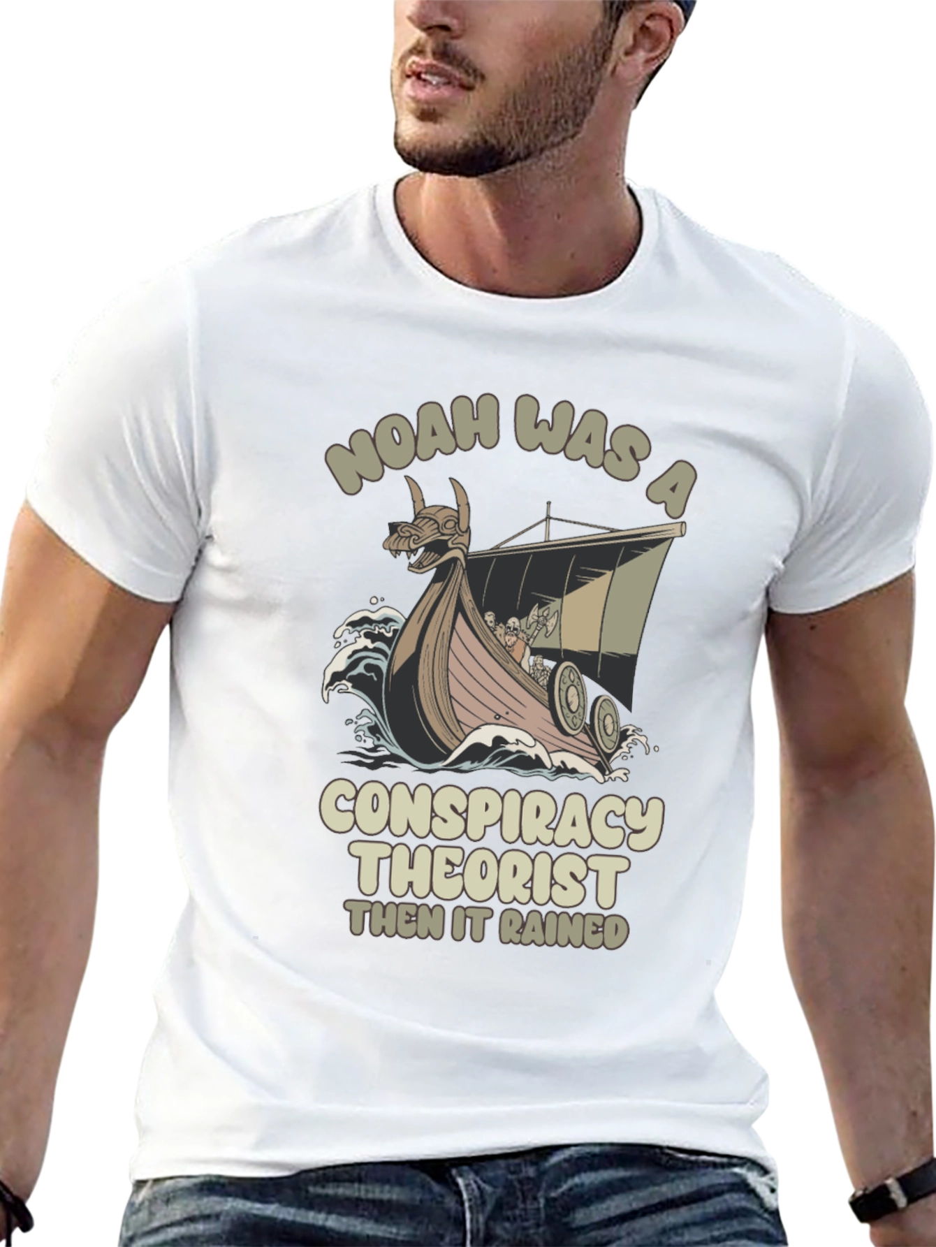 Noah Was A Conspiracy Theorist Black T-Shirt