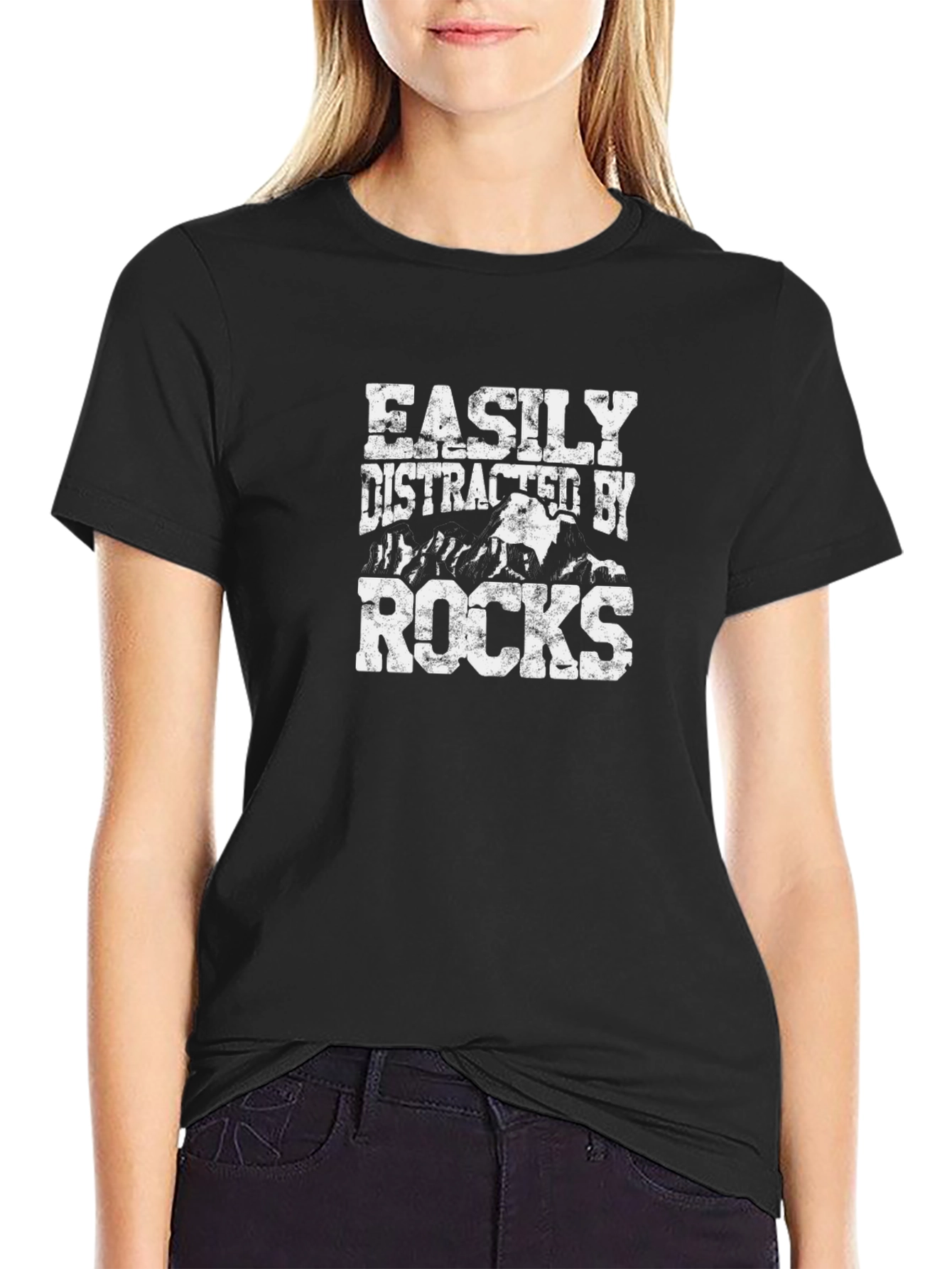 Easily Distracted By Rocks Graphic T-Shirt