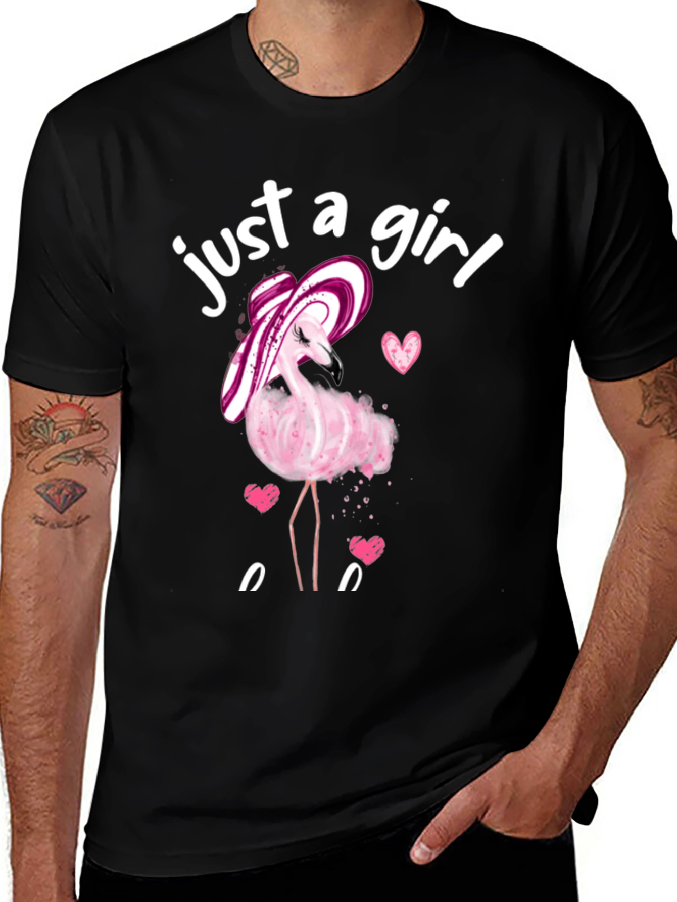 Just a Girl Flamingo T-Shirt