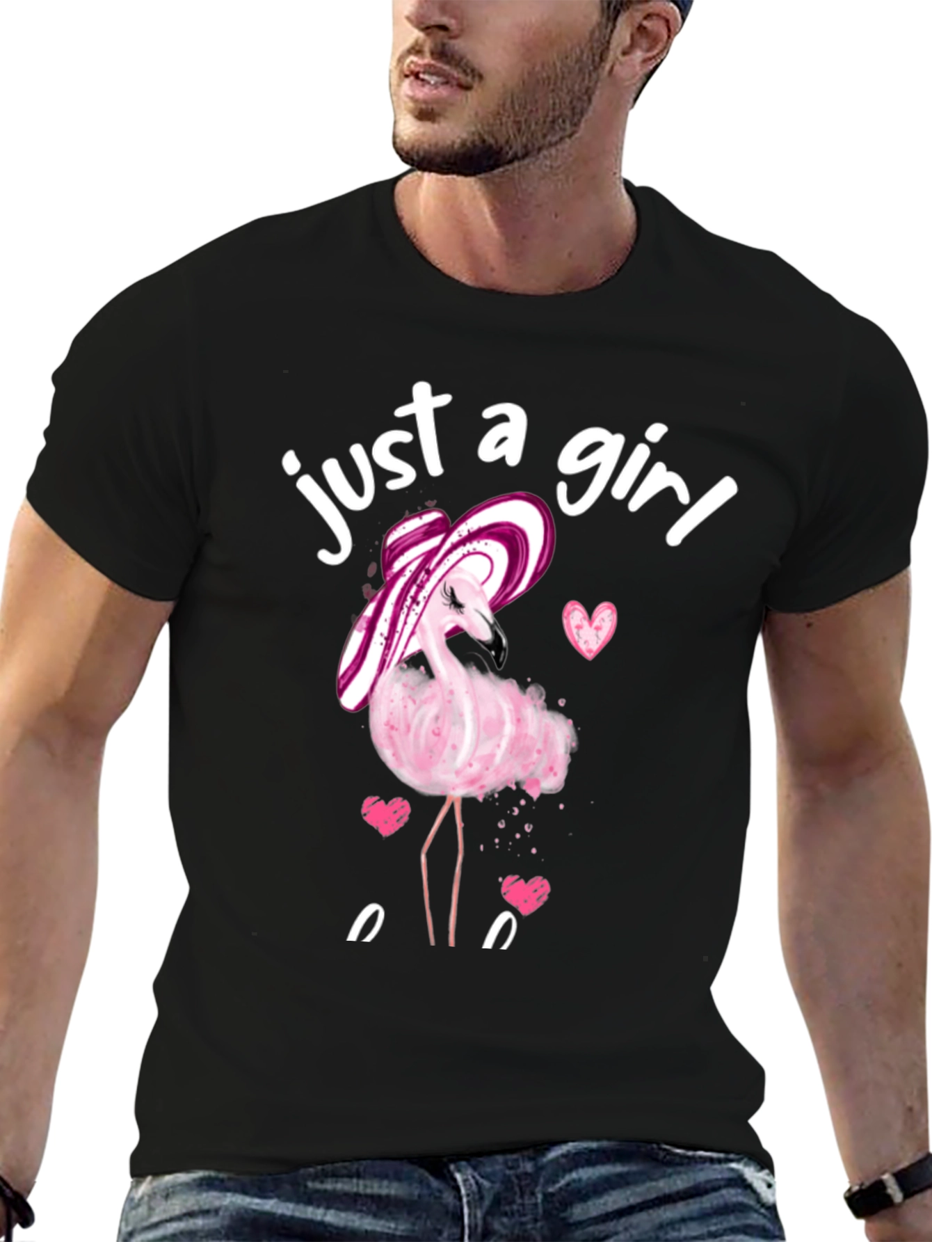 Just a Girl Flamingo T-Shirt