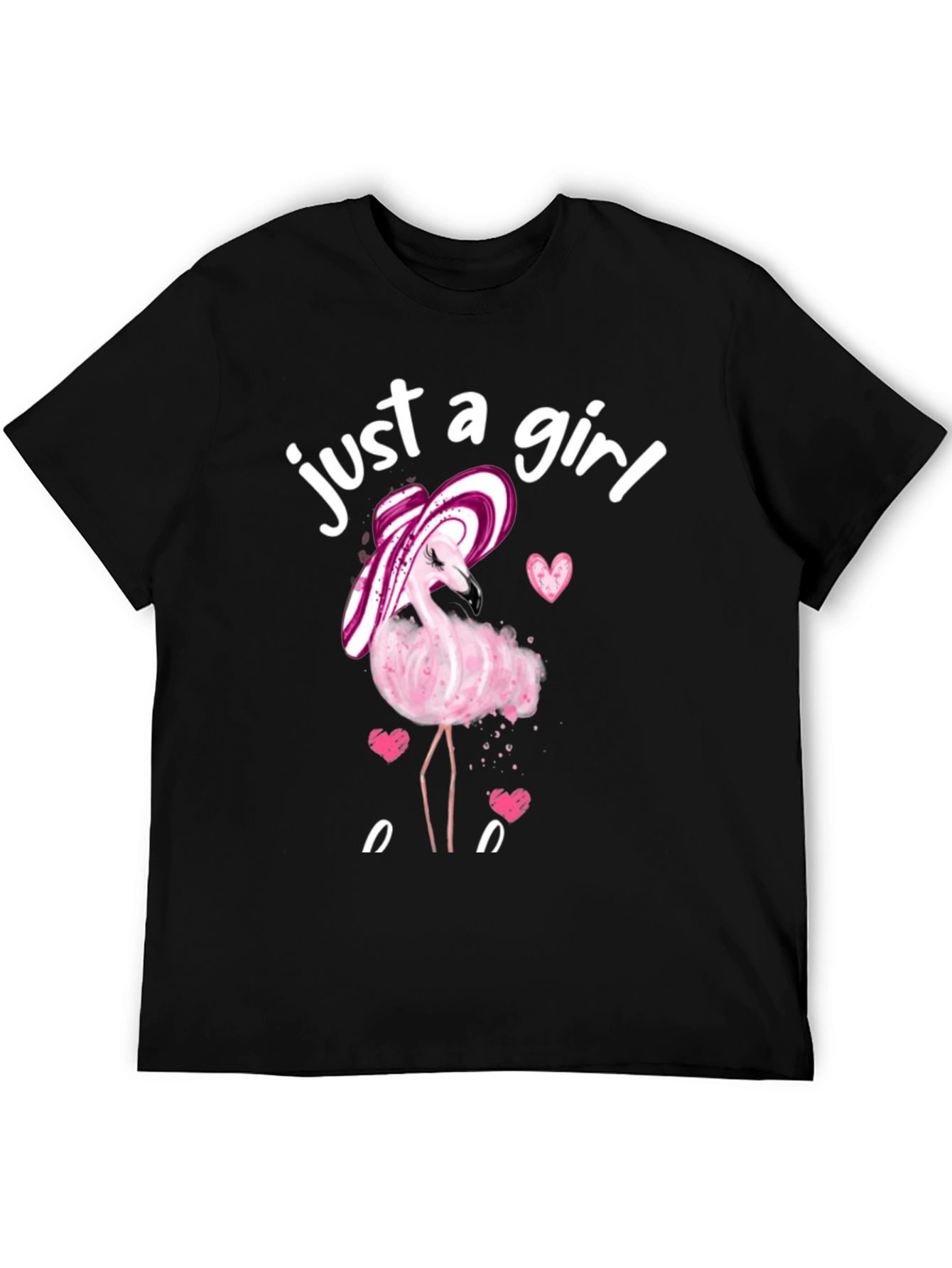 Just a Girl Flamingo T-Shirt