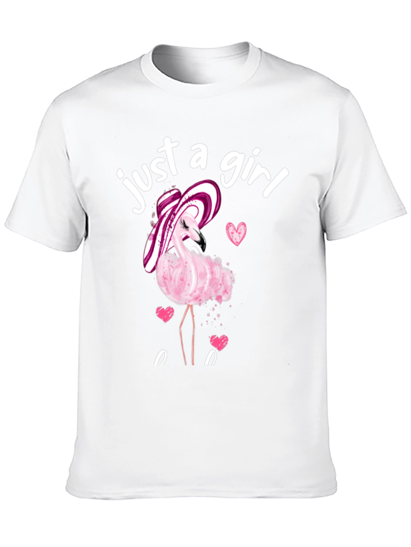 Just a Girl Flamingo T-Shirt