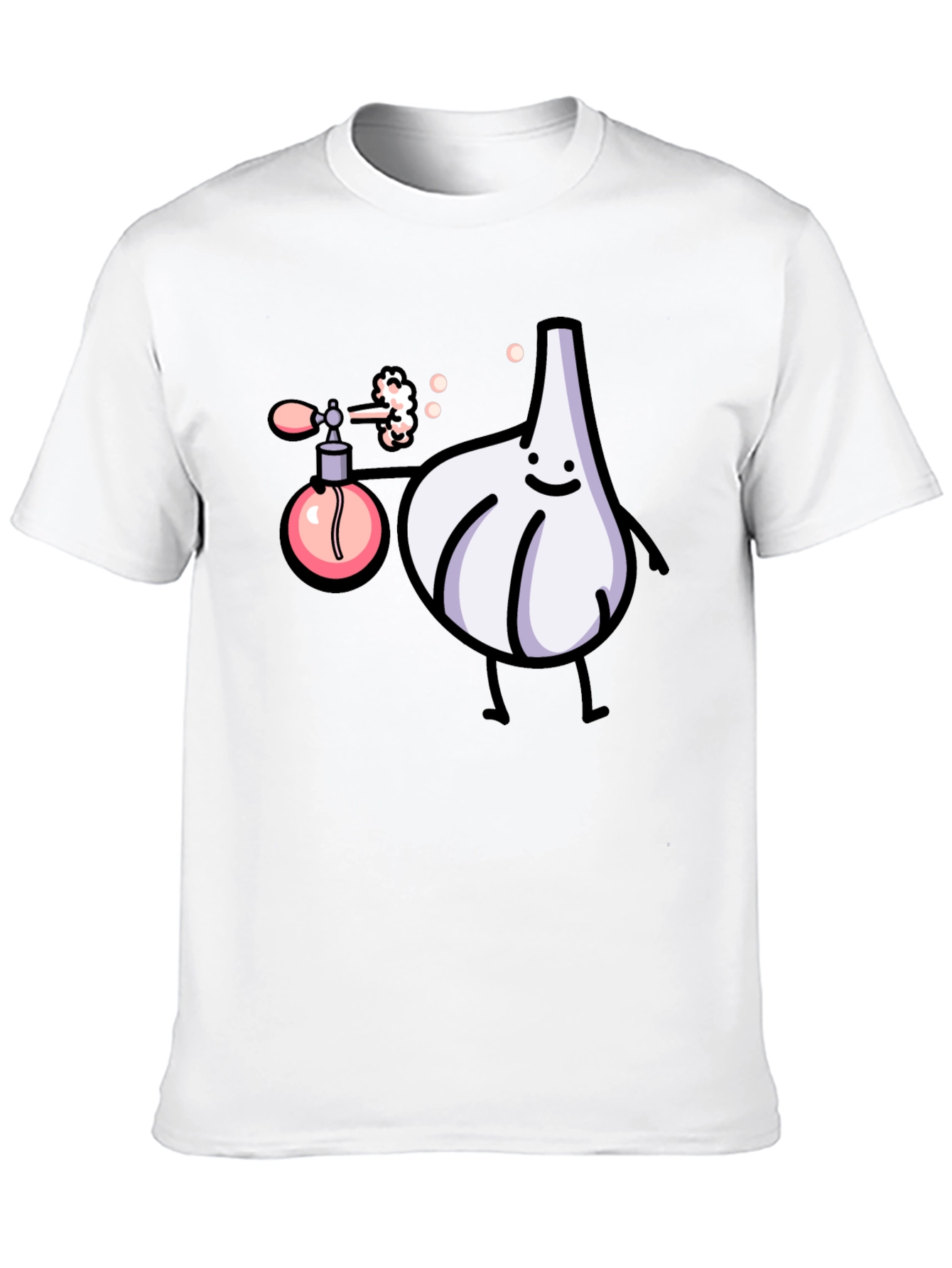 Funny Garlic Perfume T-Shirt - Black Cotton Tee