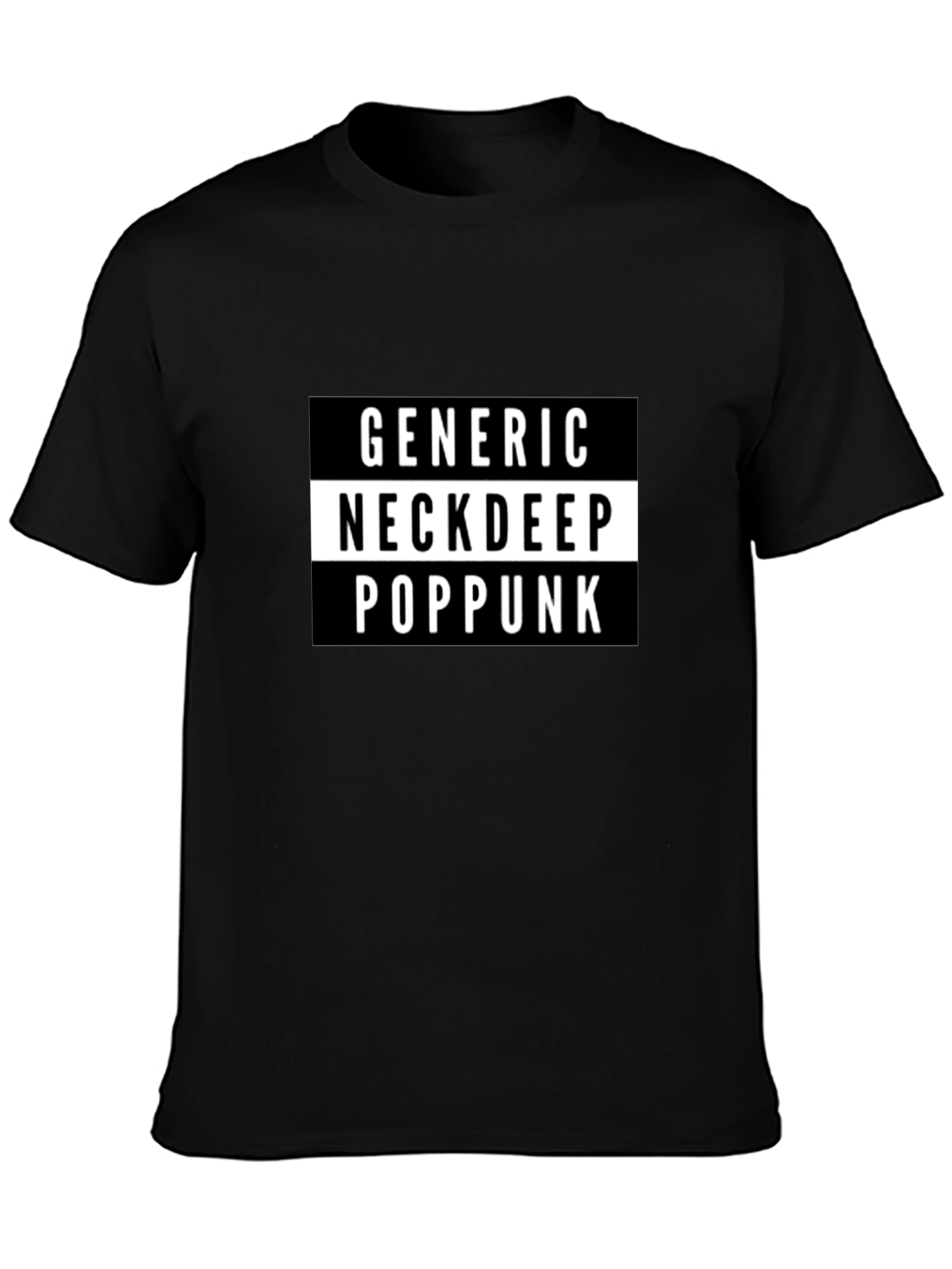 Generic Neck Deep Pop Punk Black T-Shirt