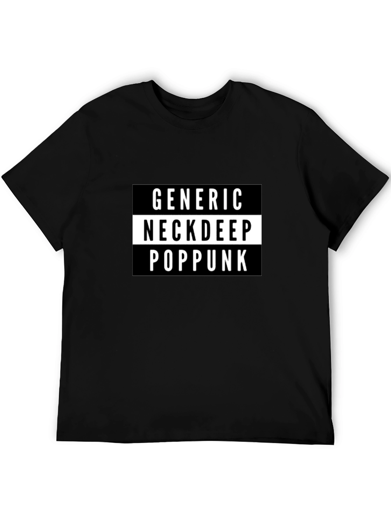 Generic Neck Deep Pop Punk Black T-Shirt