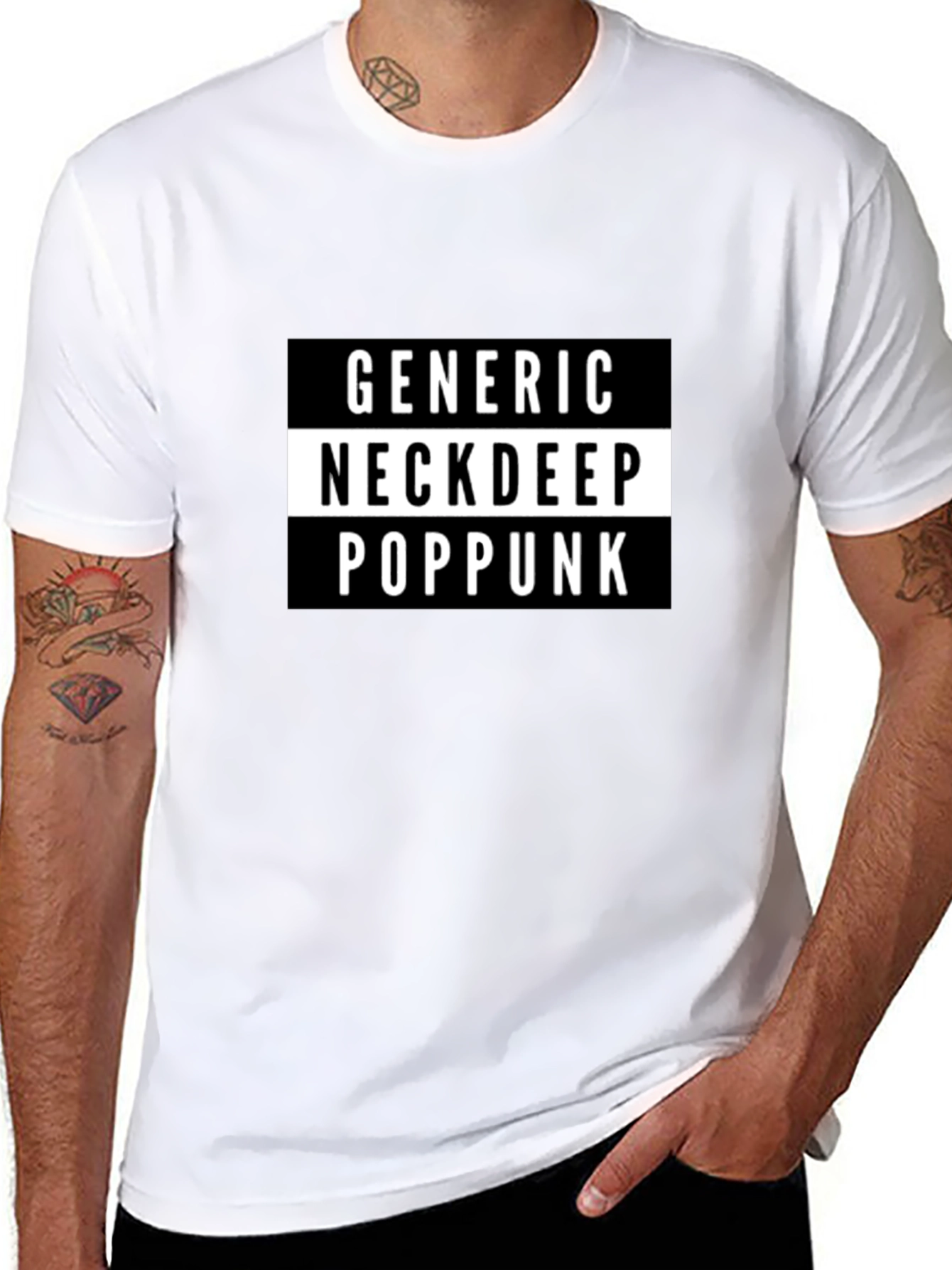 Generic Neck Deep Pop Punk Black T-Shirt