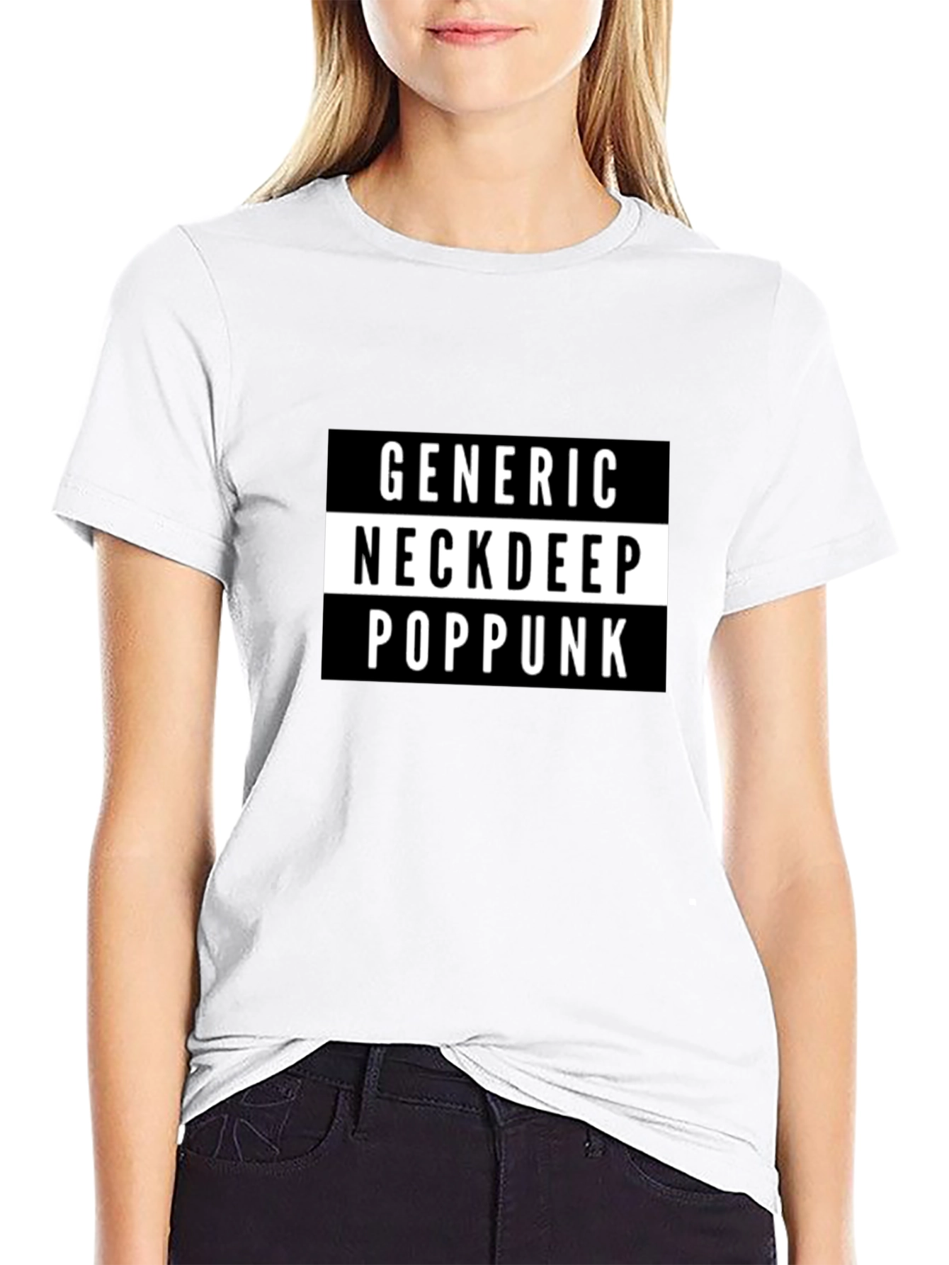 Generic Neck Deep Pop Punk Black T-Shirt