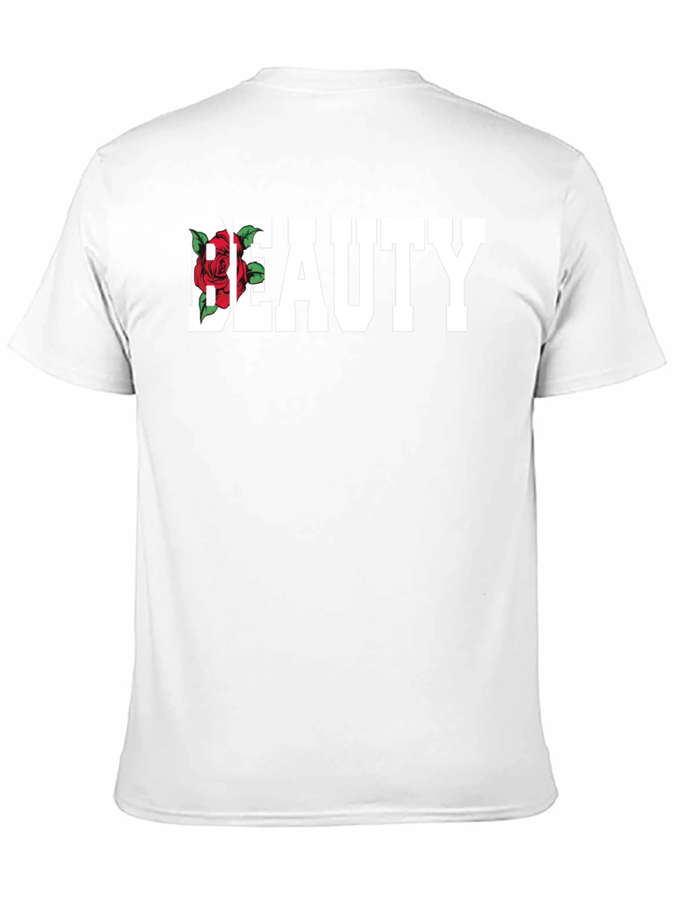 Beauty Rose Graphic Print T-Shirt - Black