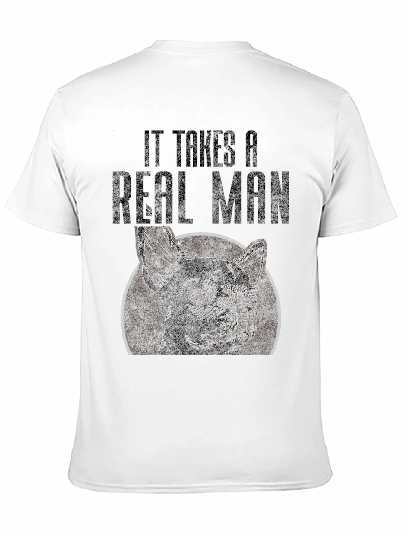 Real Man French Bulldog Graphic Tee