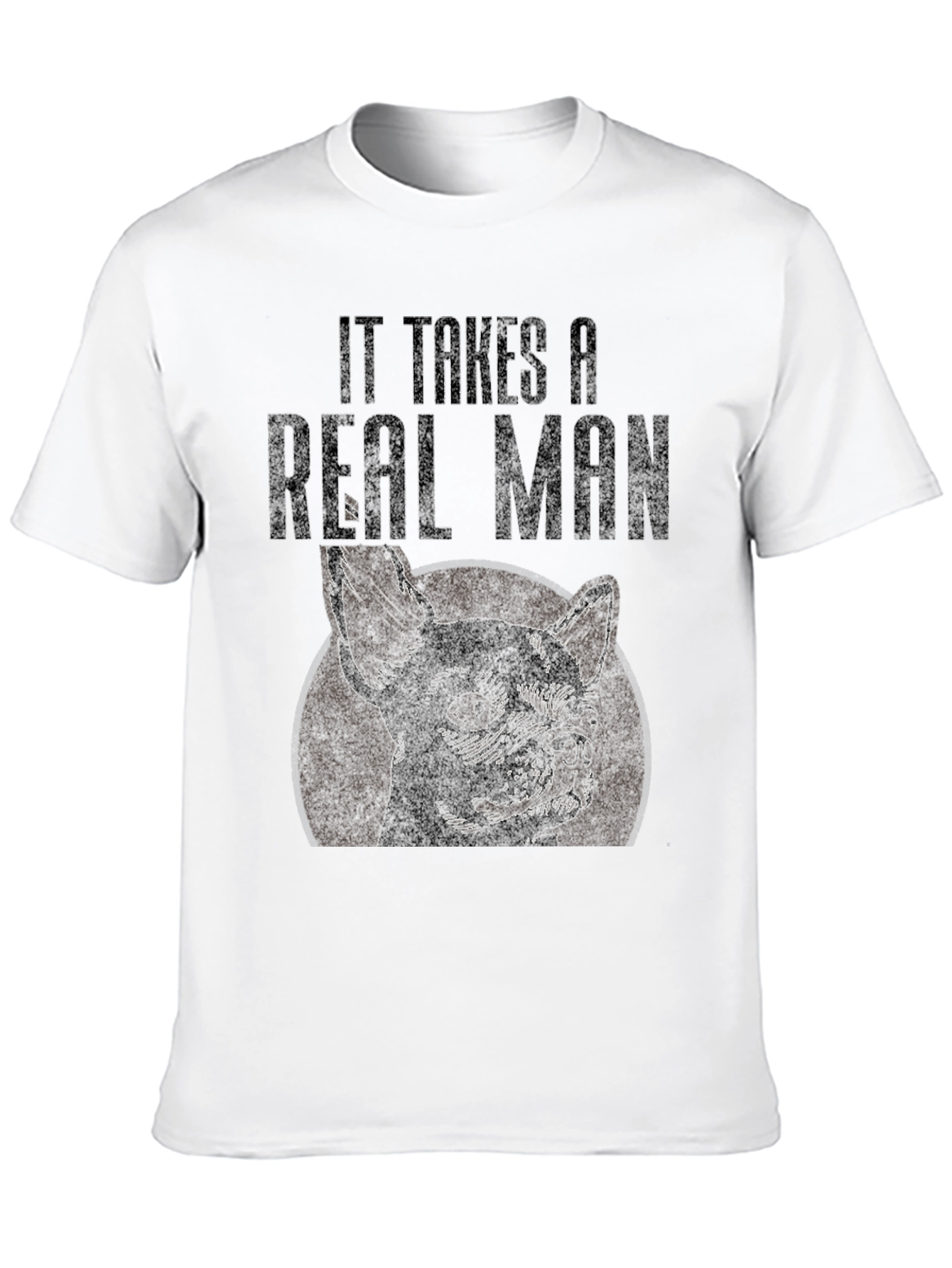 Real Man French Bulldog Graphic Tee